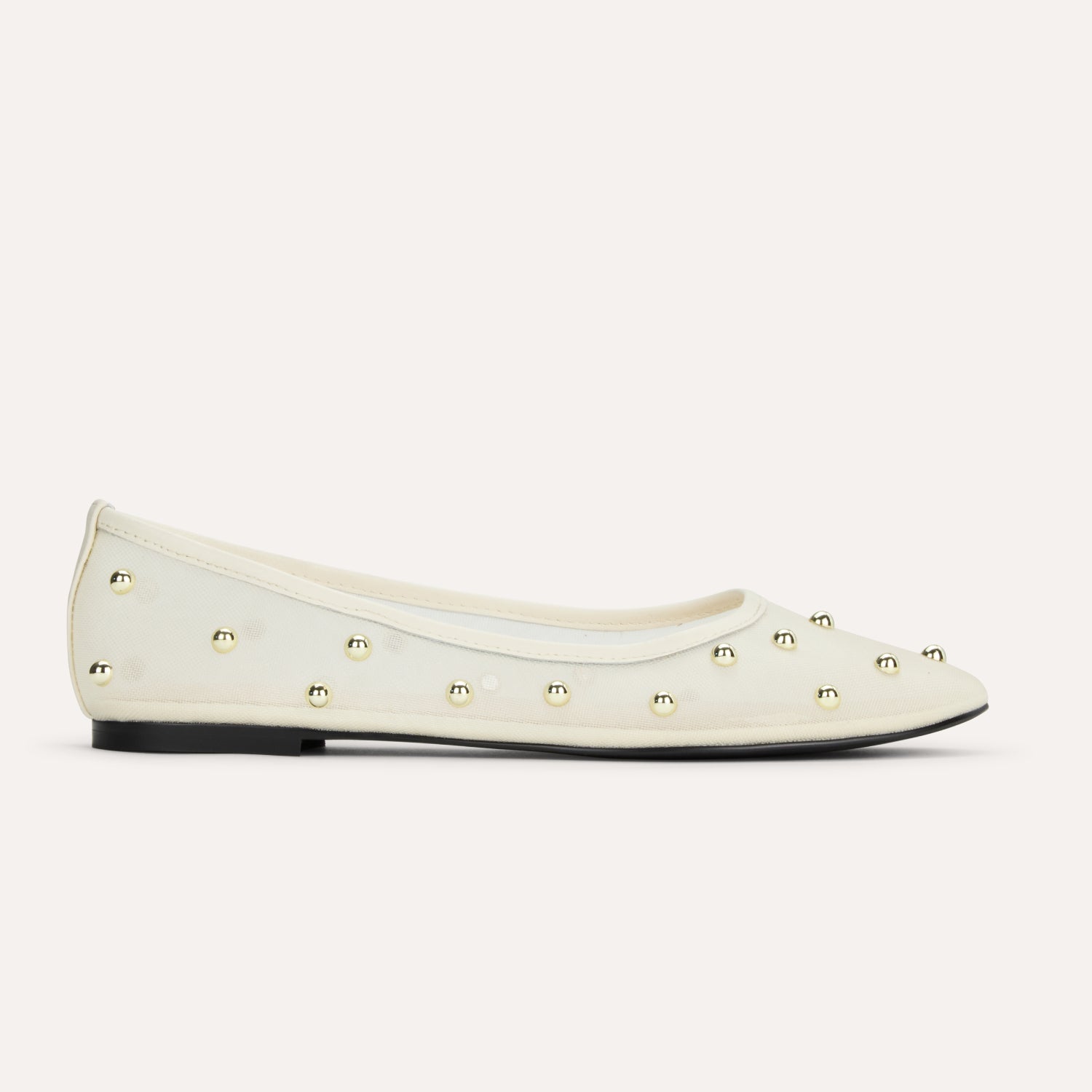 SADIE STUD IN CREAM MESH - Yosi Samra  -