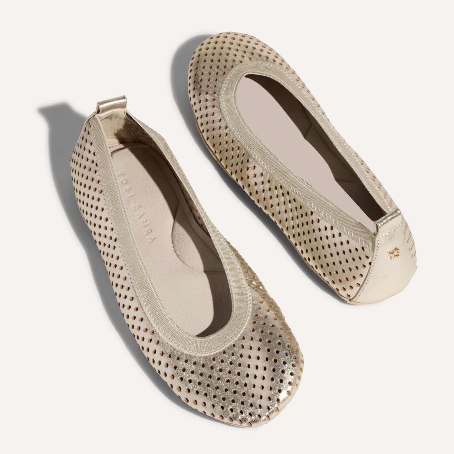 SAMARA IN GOLD METALLIC PERFORATED - Yosi Samra  -