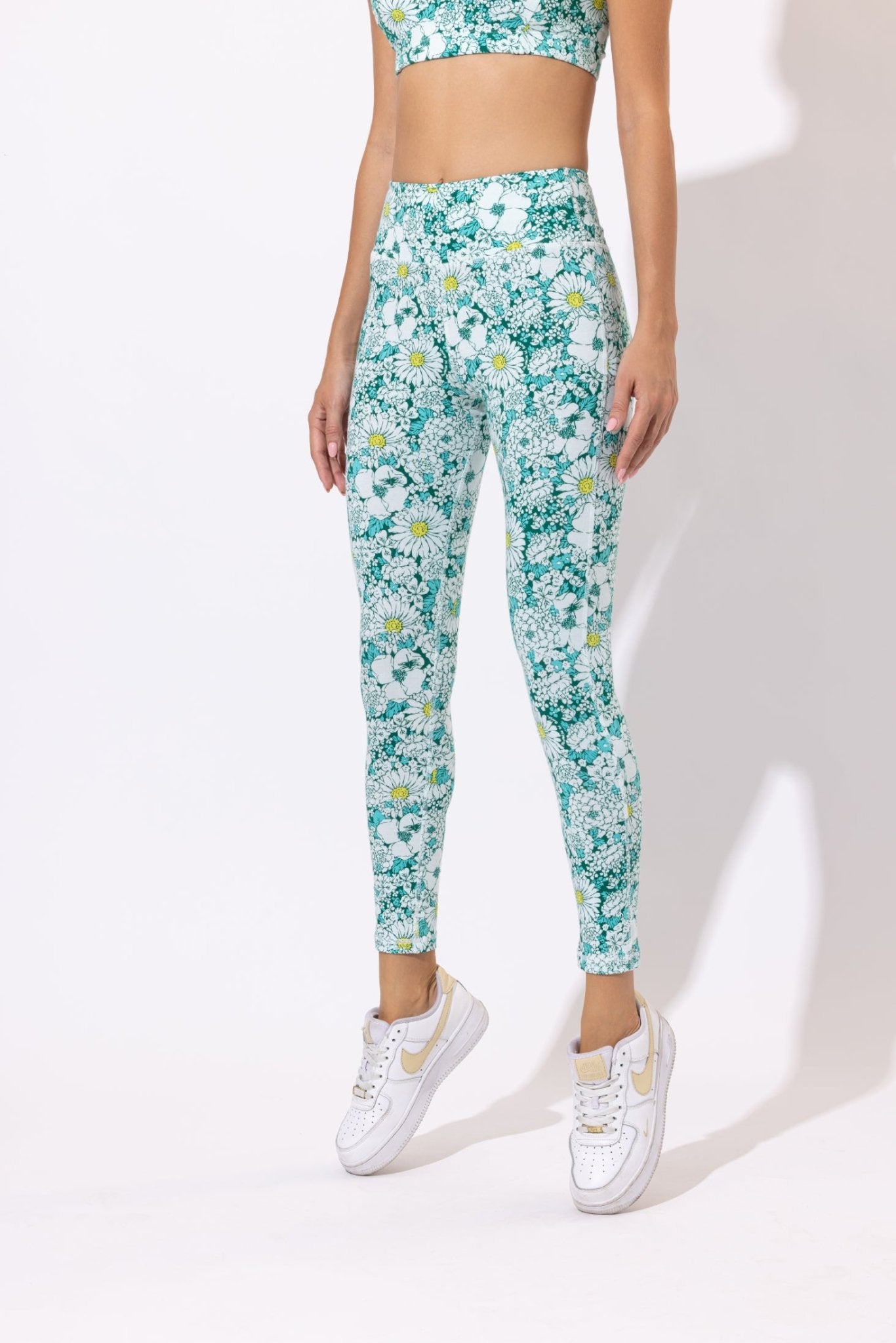 Legging Alexia - Green 70's Mid Garden - Poupette St Barth