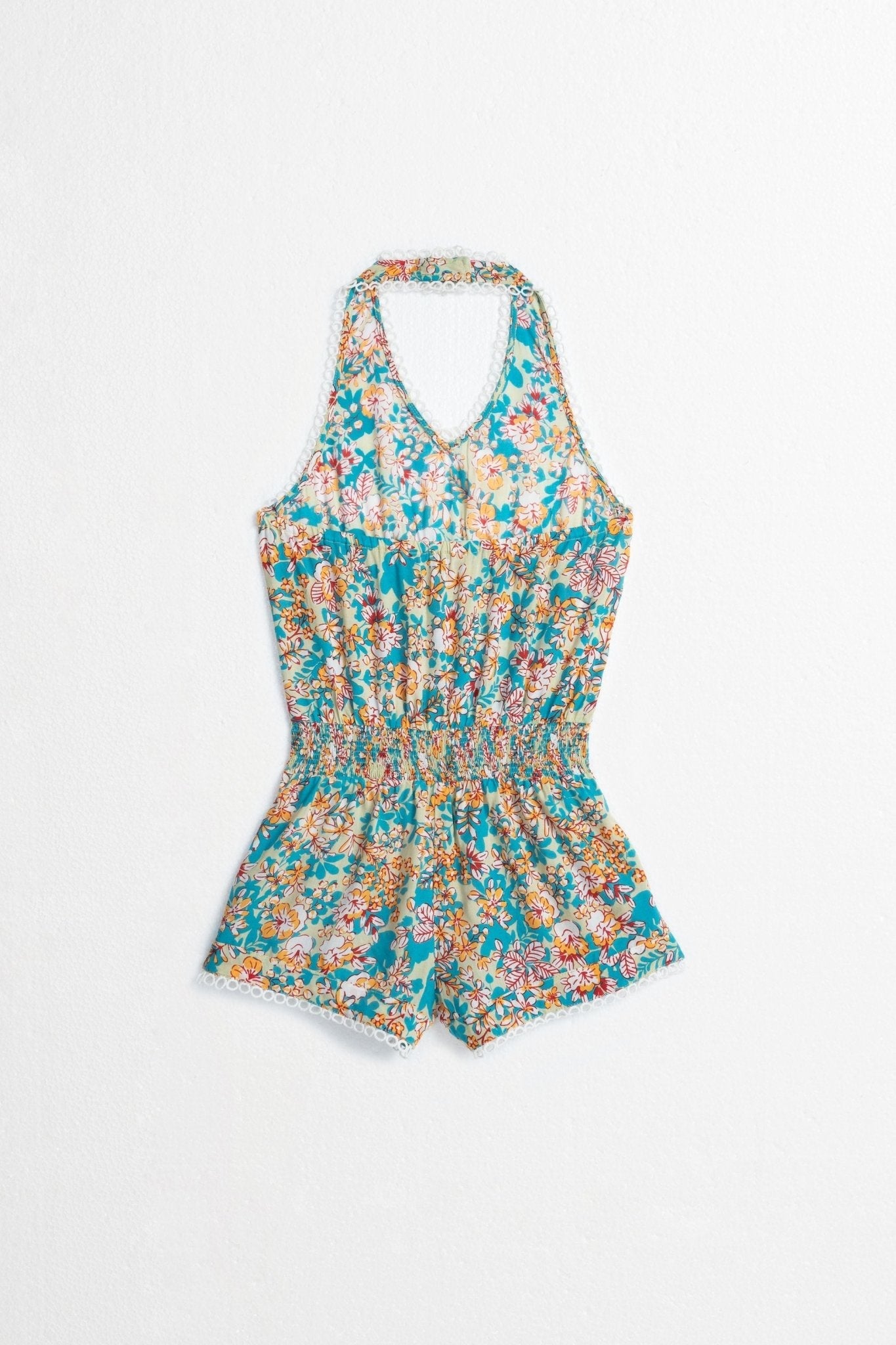 Kids Short Jumpsuit Beth - Green Sweet Bell - Poupette St Barth