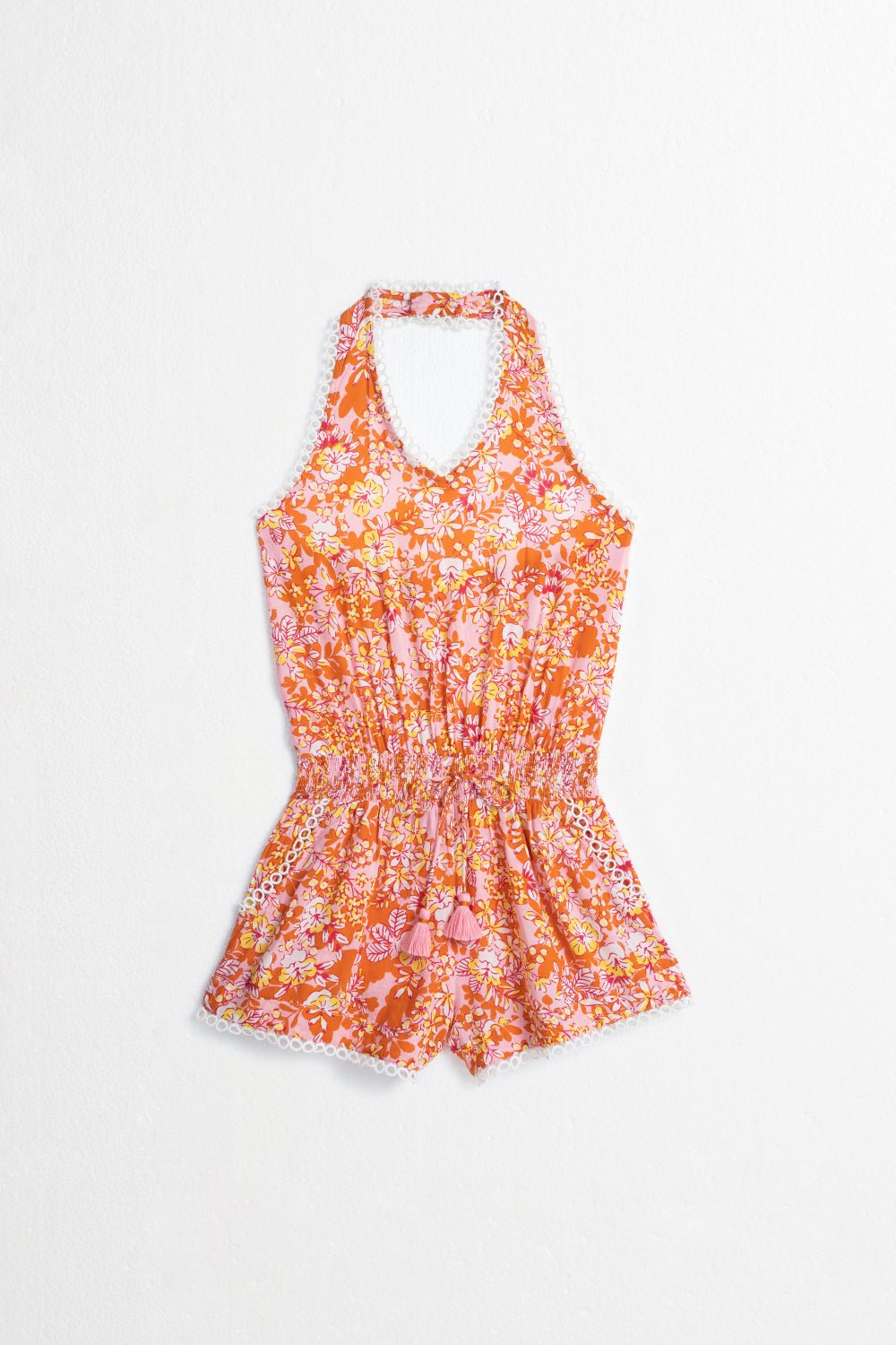 Kids Short Jumpsuit Beth - Pink Sweet Bell - Poupette St Barth