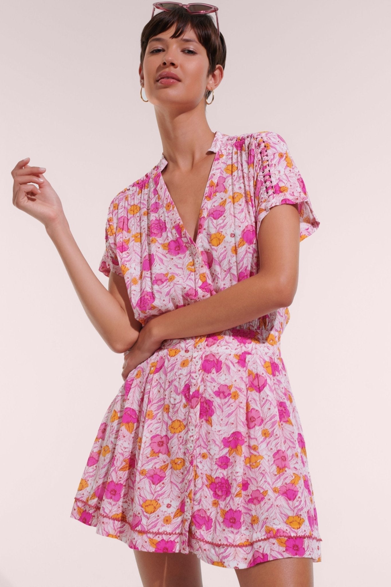 Short Jumpsuit Bora - Pink Petunia - Poupette St Barth