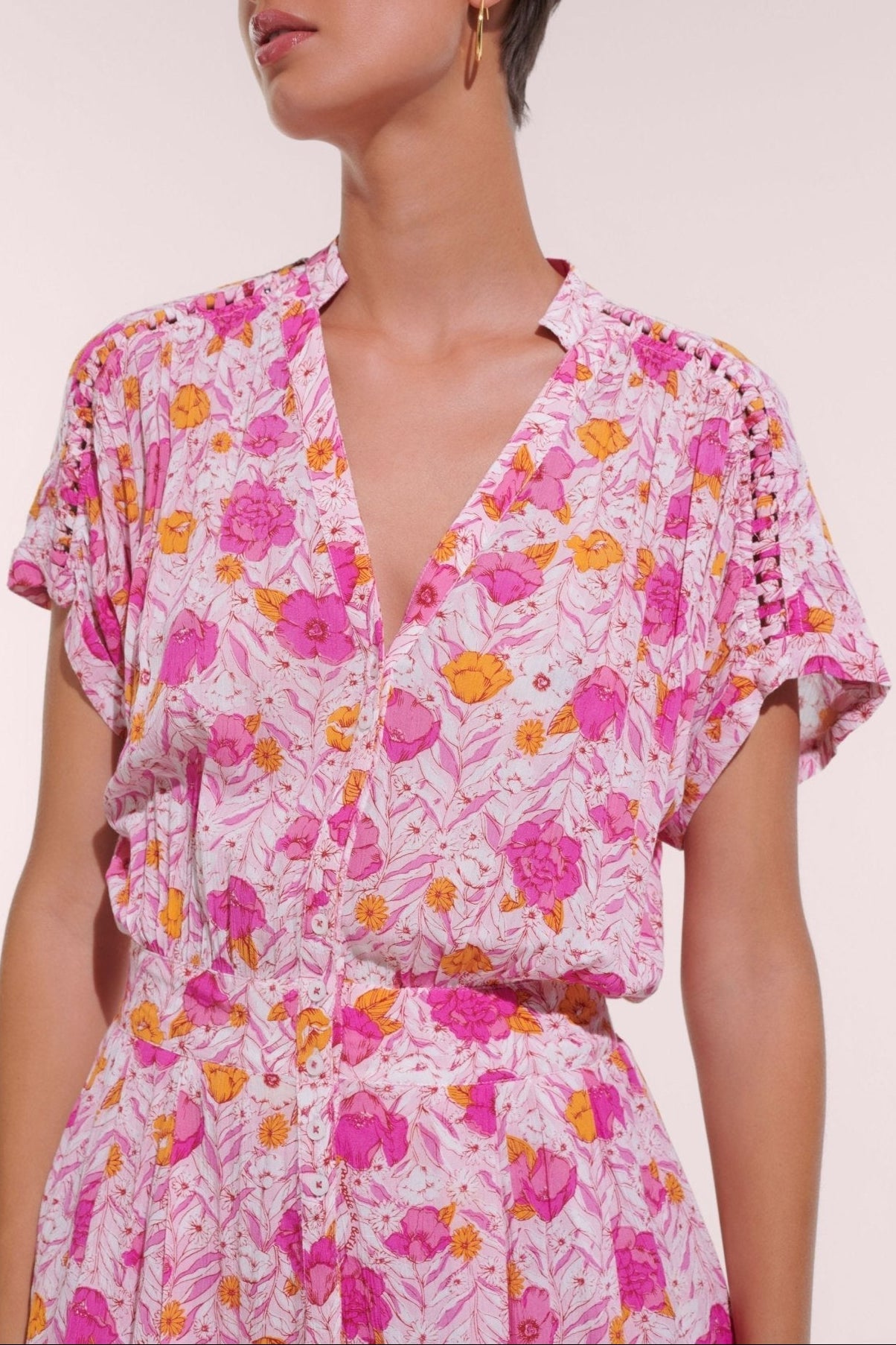 Short Jumpsuit Bora - Pink Petunia - Poupette St Barth