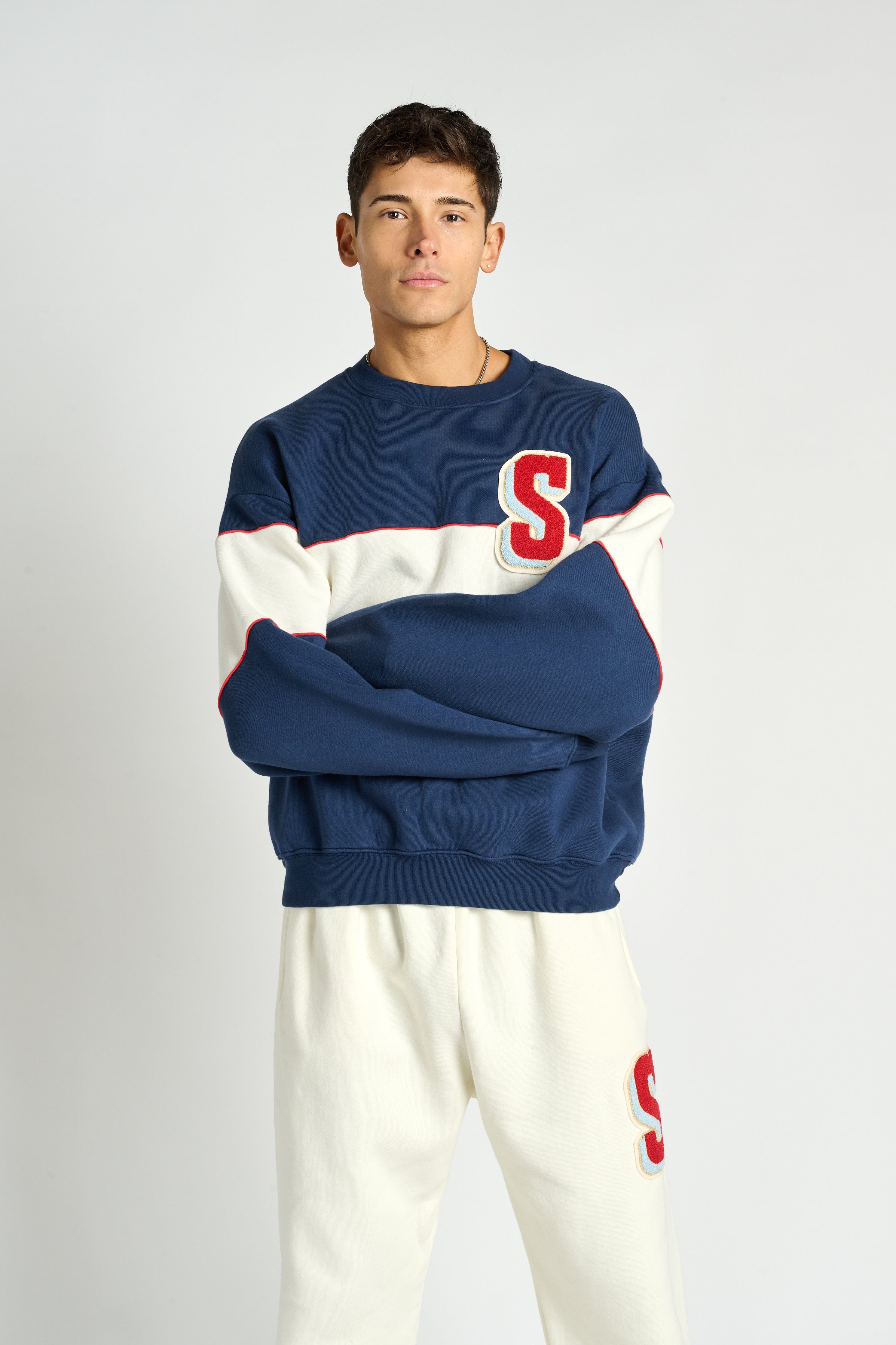 Dakota Rugby Crew Neck w/ Chenille Patch | Soul by SoulCycle