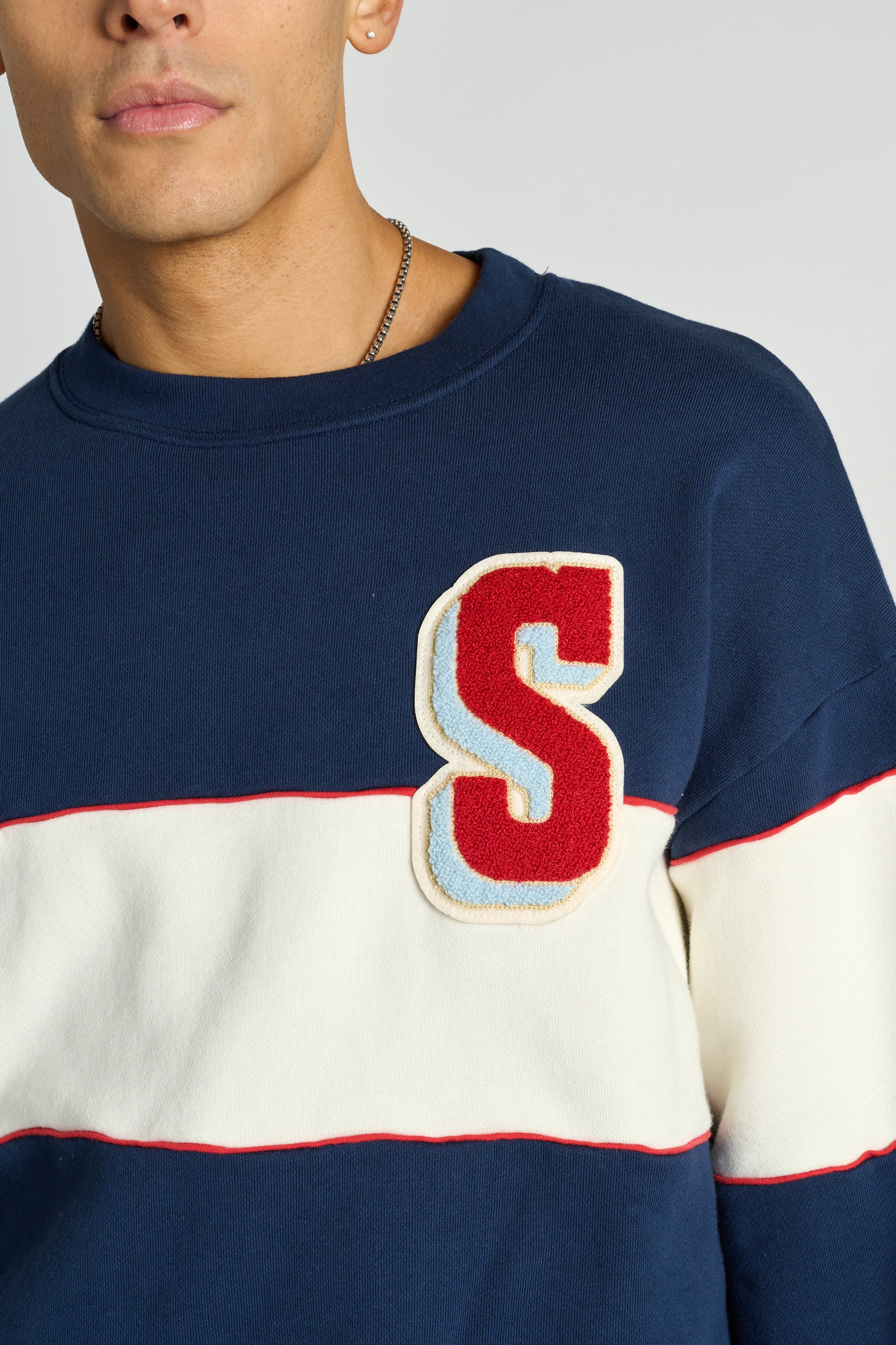 Dakota Rugby Crew Neck w/ Chenille Patch | Soul by SoulCycle