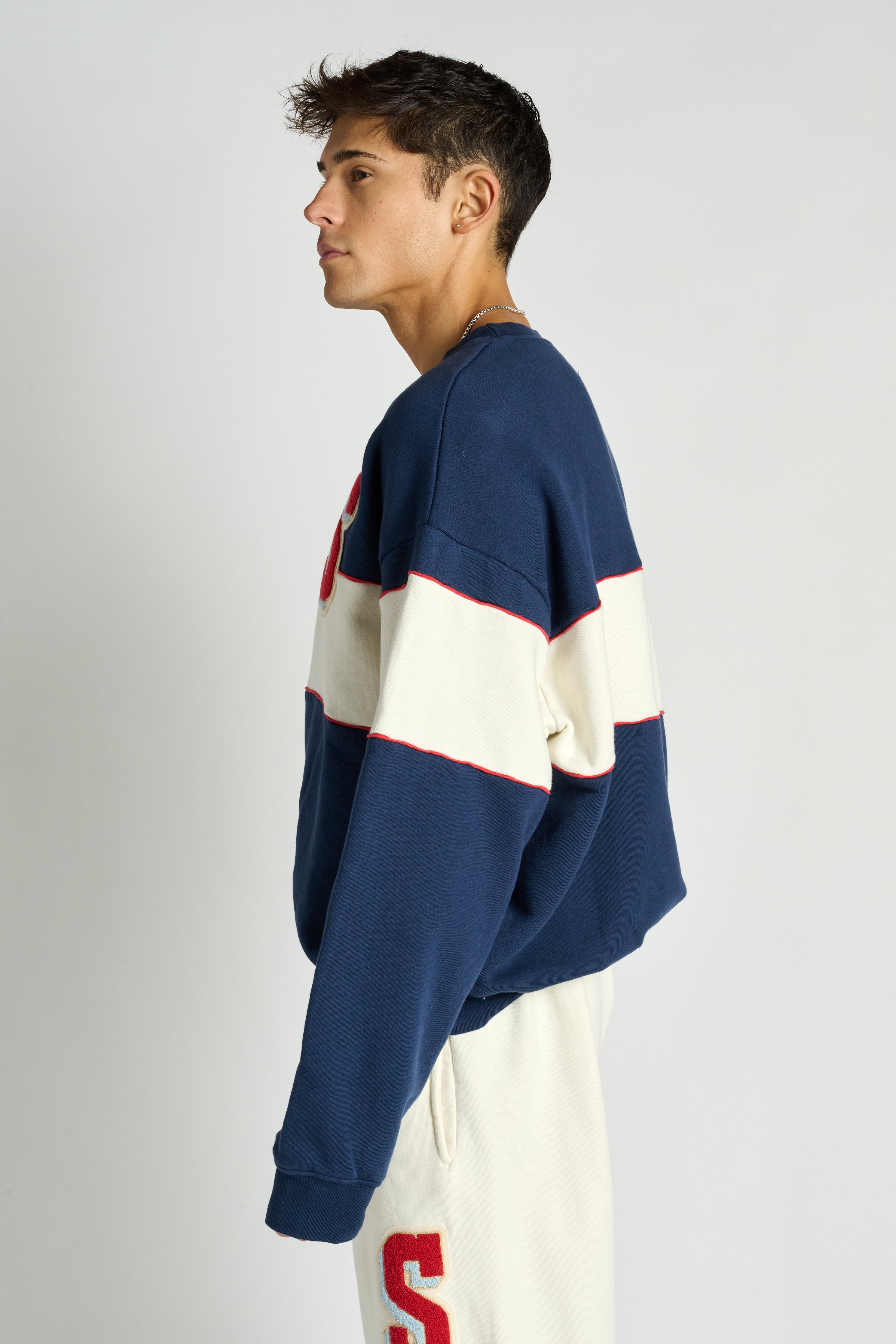 Dakota Rugby Crew Neck w/ Chenille Patch | Soul by SoulCycle