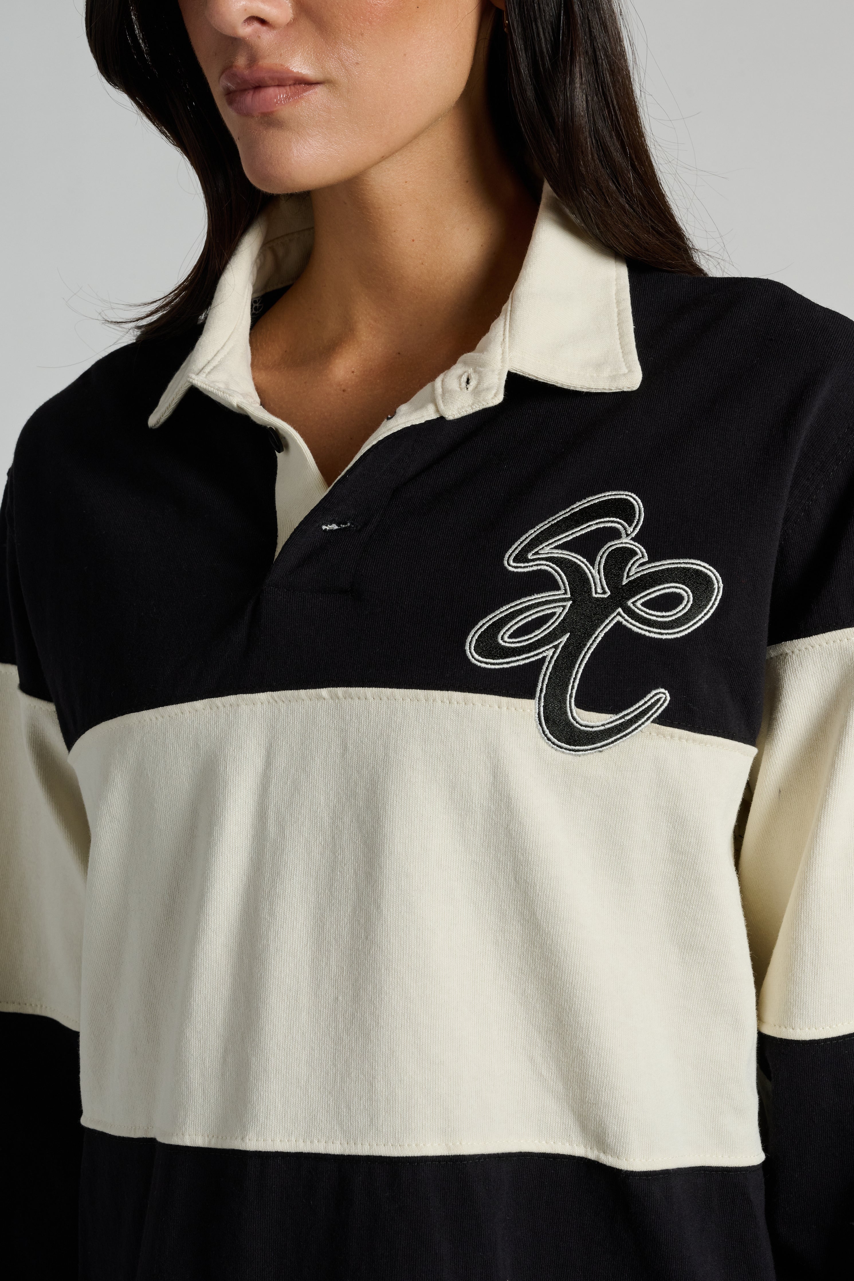 Charlie Long Sleeve Rugby Polo | Soul by SoulCycle