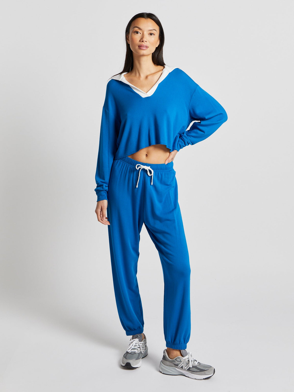 JOAN FLEECE POLO SWEATSHIRT | Splits59