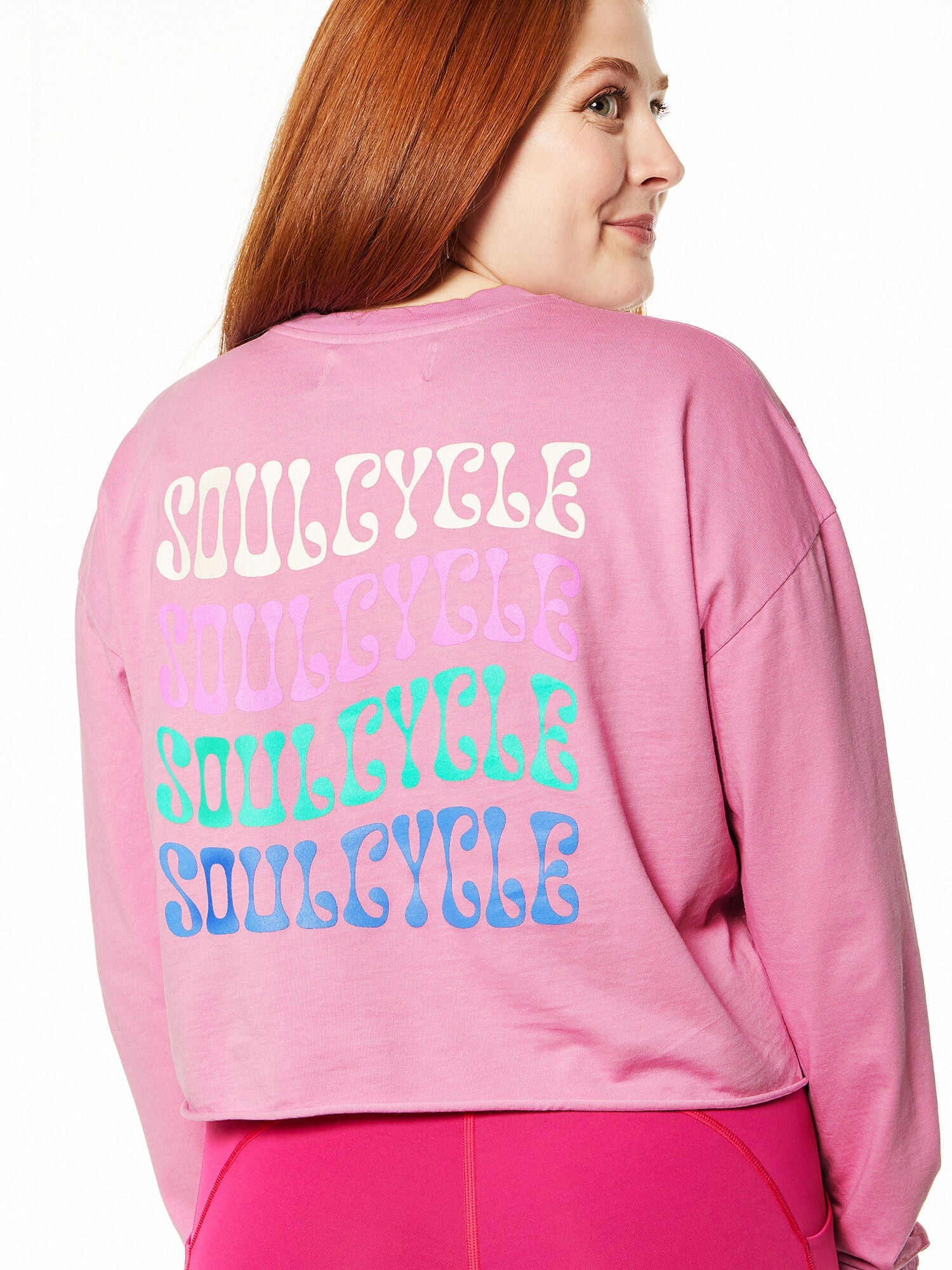 JULIA CROP LONG SLEEVE PINK | Soul by SoulCycle