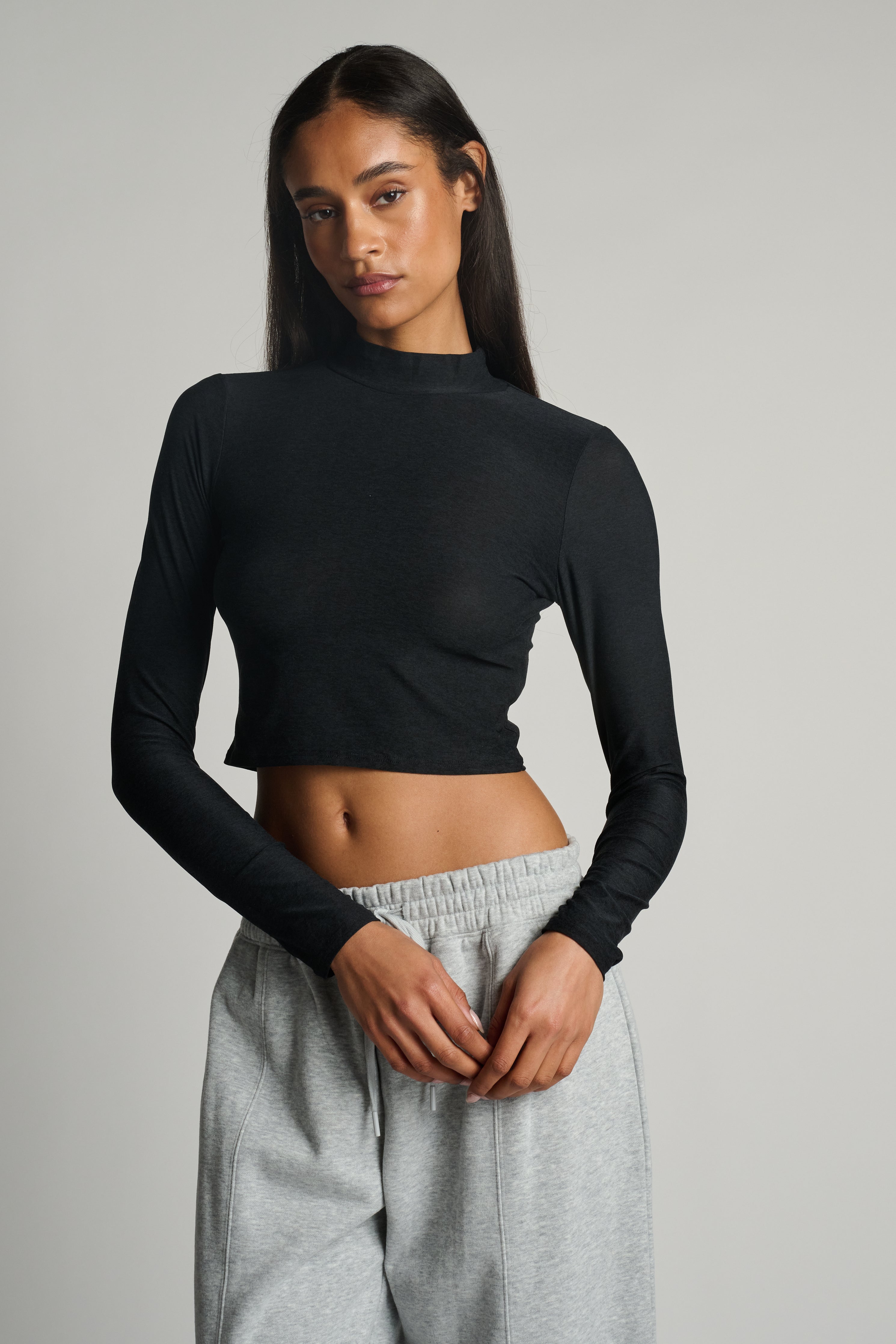 Featherweight Moving Cropped Turtleneck | Beyond Yoga