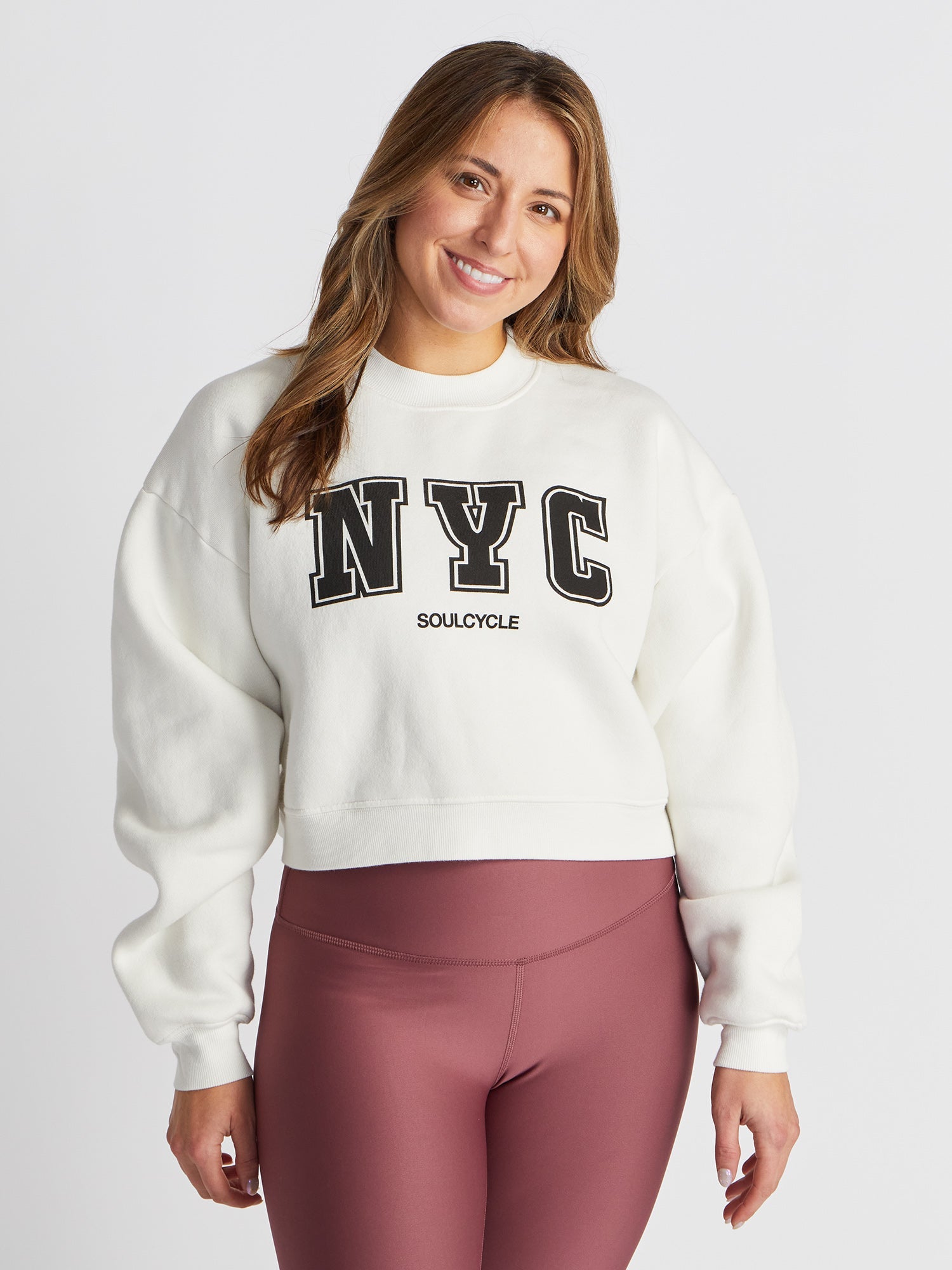 PERRY CROP IVORY CREW | Soul by SoulCycle