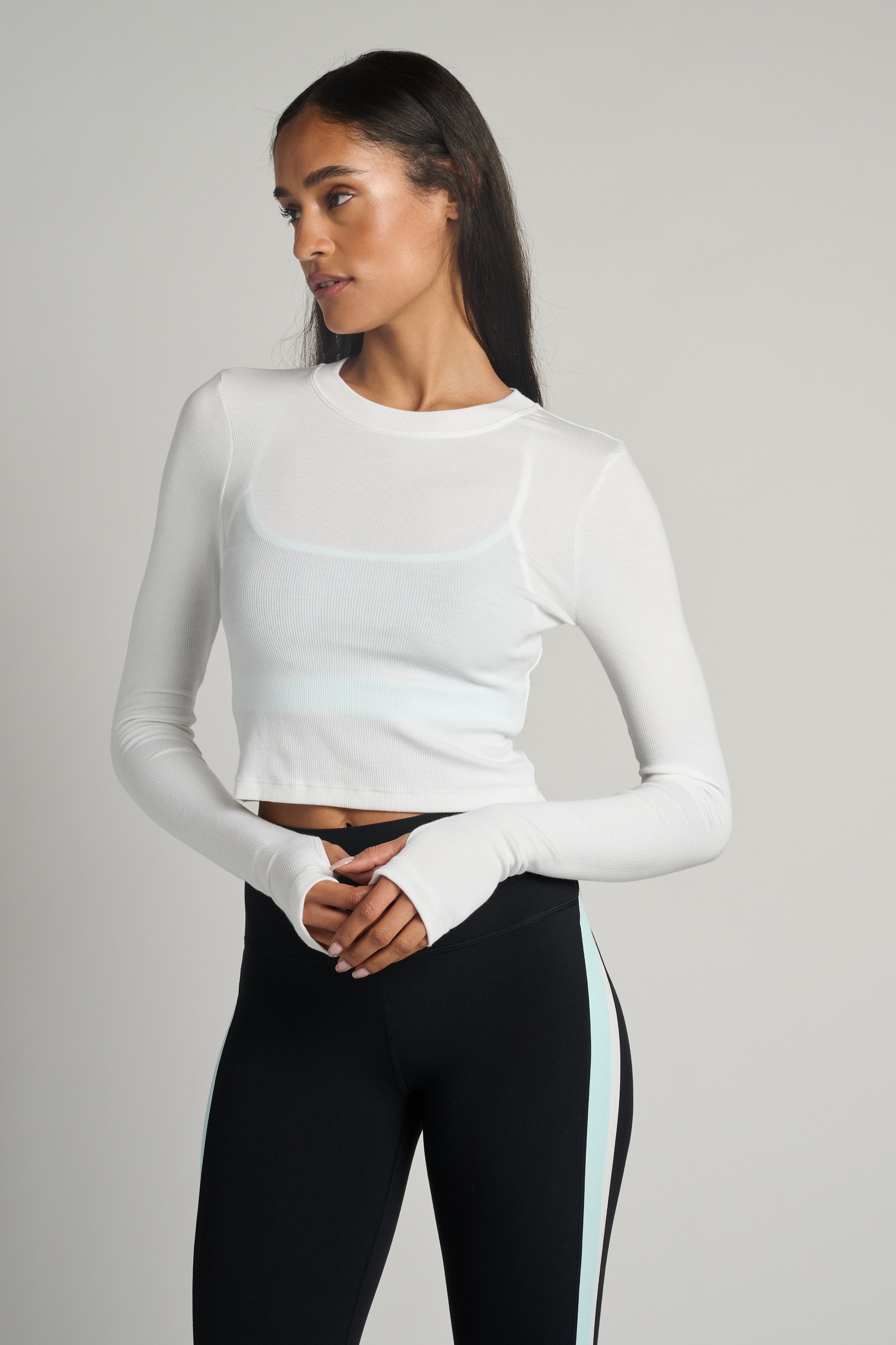 Louise Rib Long Sleeve Crop | Splits59