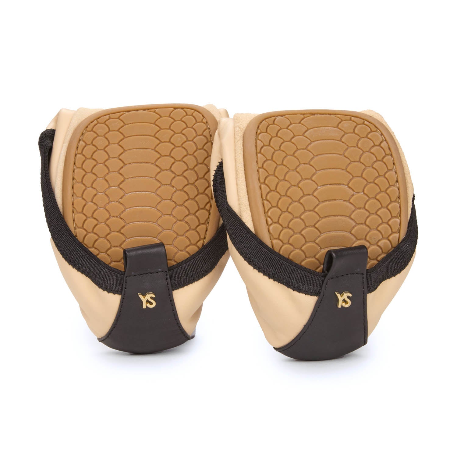 Samantha Foldable Ballet Flat in Nude Leather - Yosi Samra  - Women's Flats