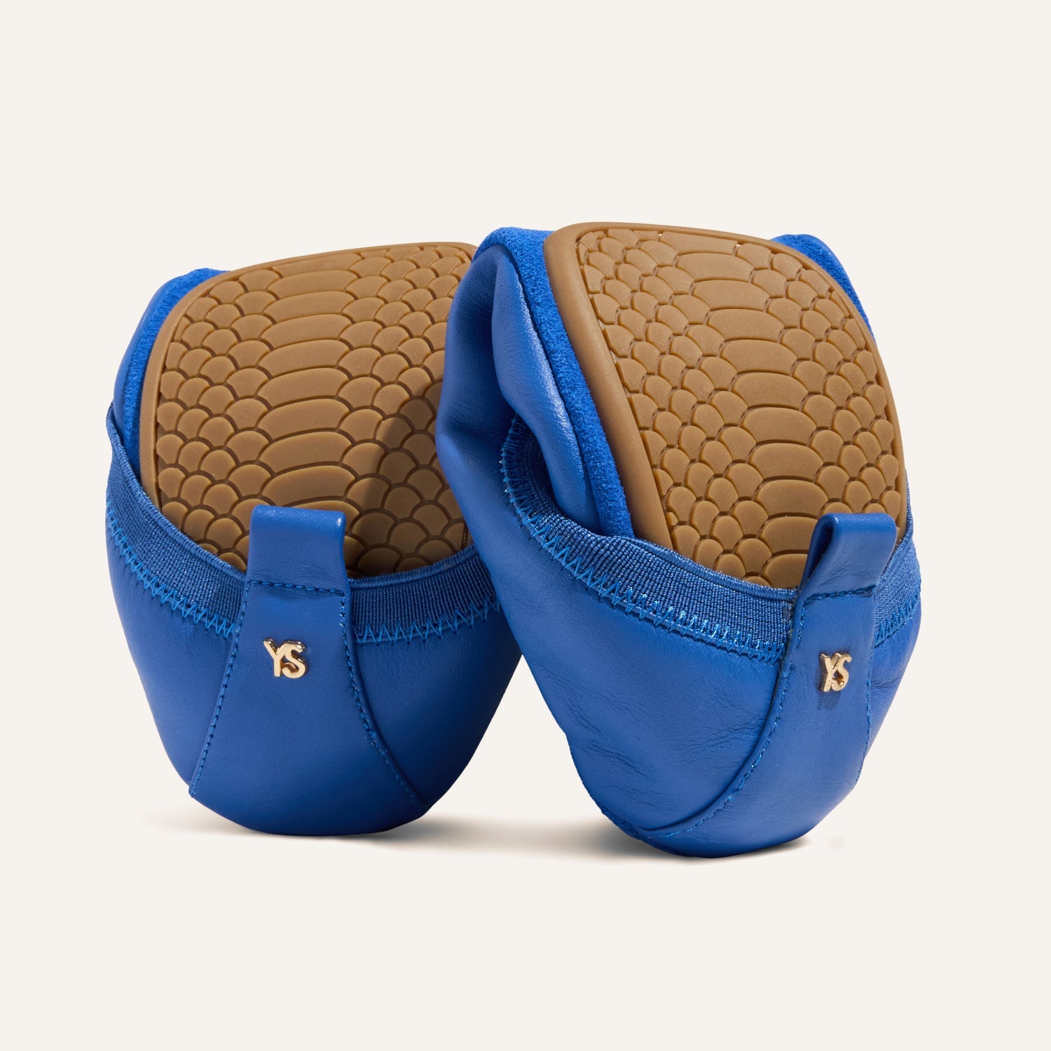 Samara Foldable Ballet Flat in Lapis Blue Leather - Yosi Samra  - Women's Flats