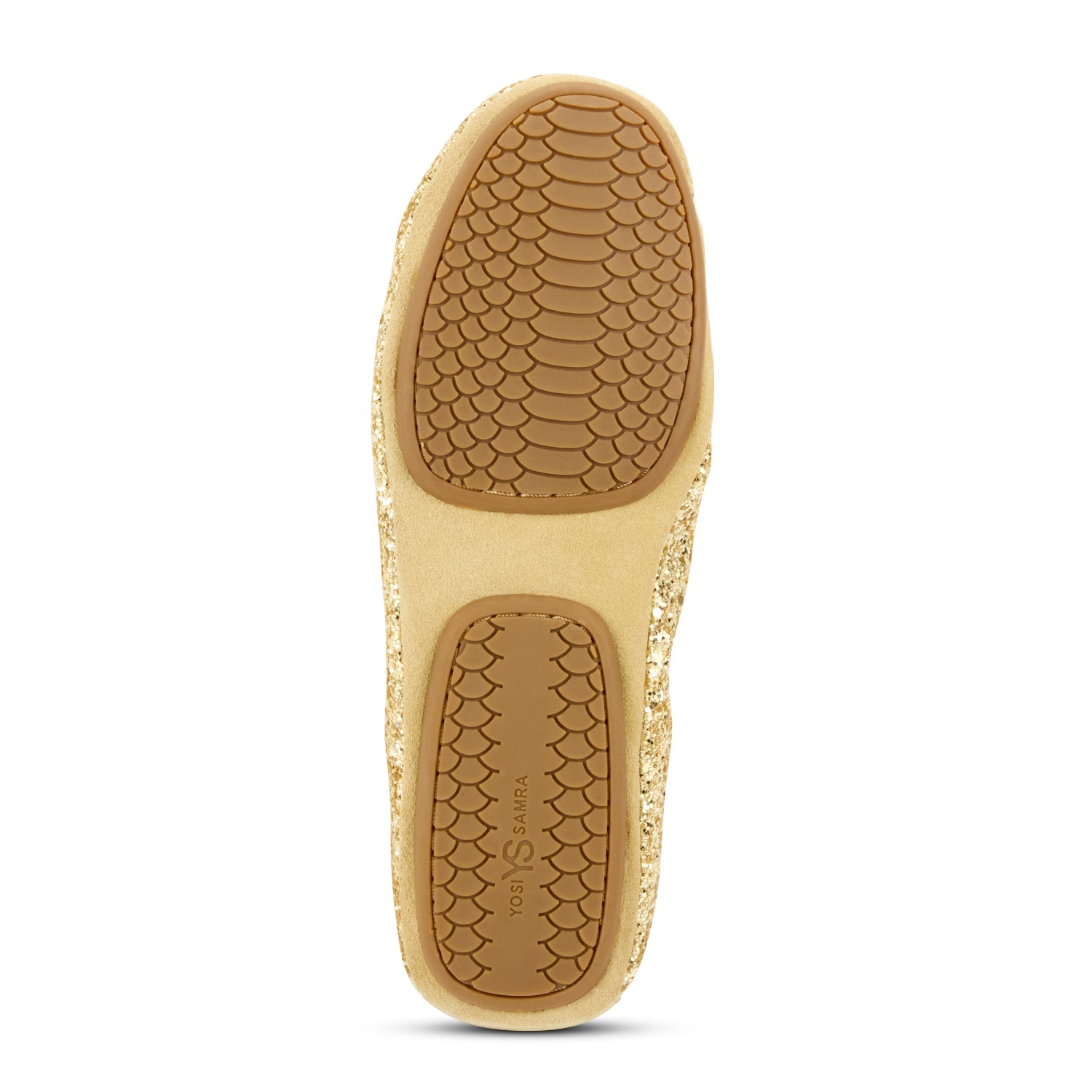 Samara Foldable Ballet Flat in Gold Glitter - Yosi Samra  - Women's Flats
