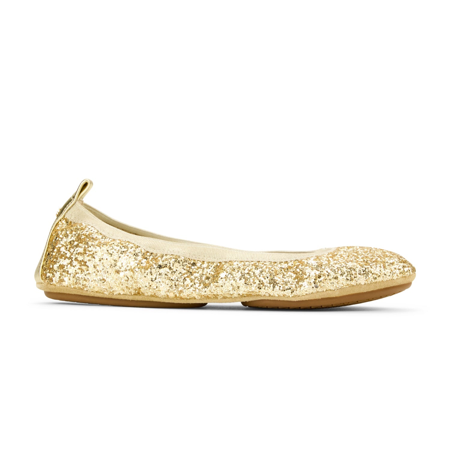 Samara Foldable Ballet Flat in Gold Glitter - Yosi Samra  - Women's Flats