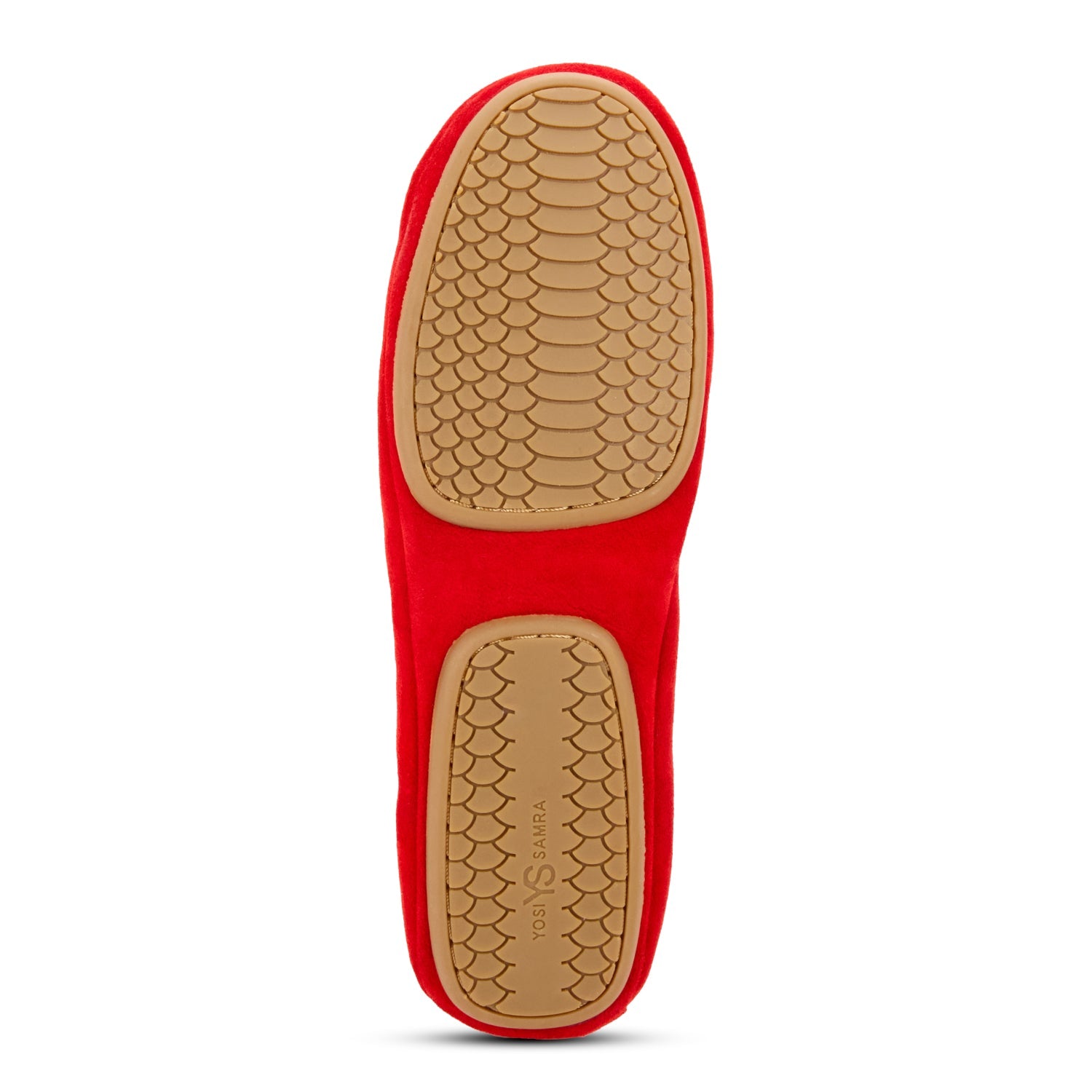 Samara Foldable Ballet Flat in Red Suede - Yosi Samra  - Women's Flats