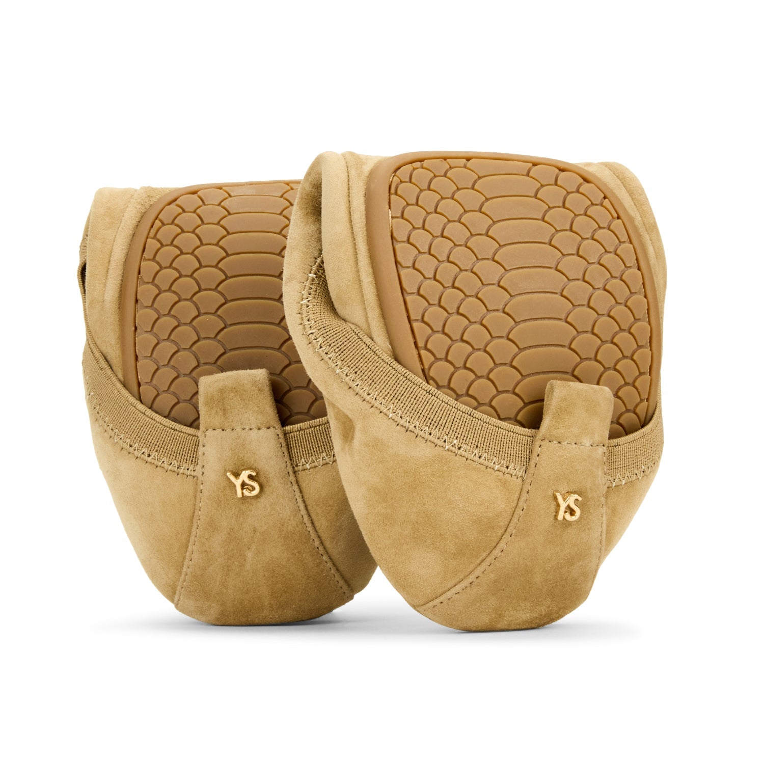 Samara Foldable Ballet Flat in Sand Suede - Yosi Samra  - Women's Flats