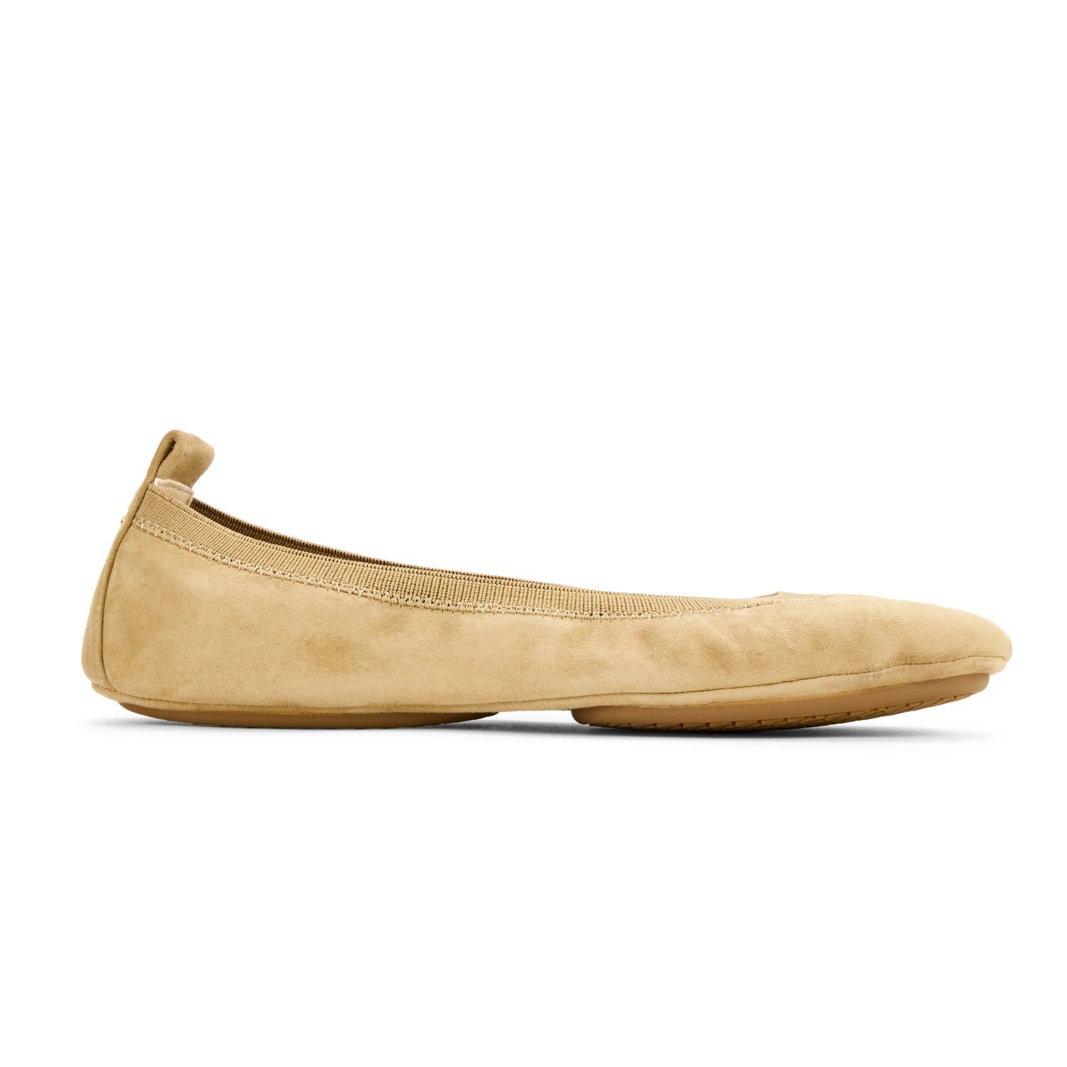 Samara Foldable Ballet Flat in Sand Suede - Yosi Samra  - Women's Flats