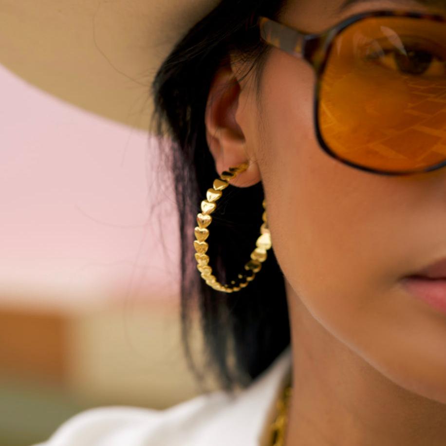 Heart Hoop Earrings