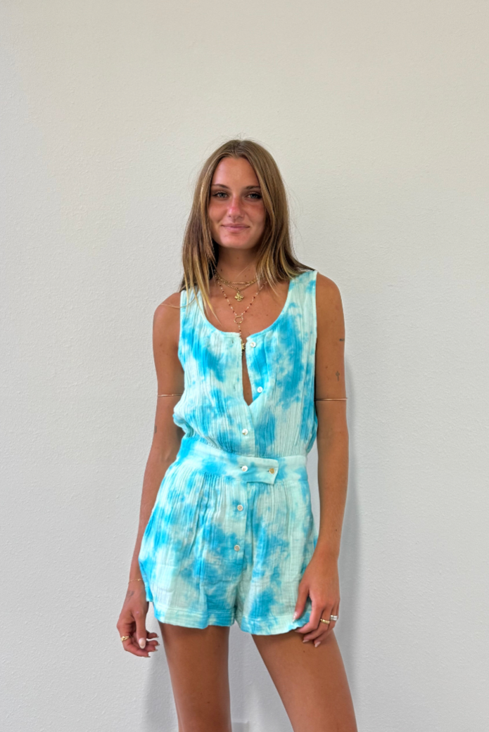 Tie Dye Linus Romper