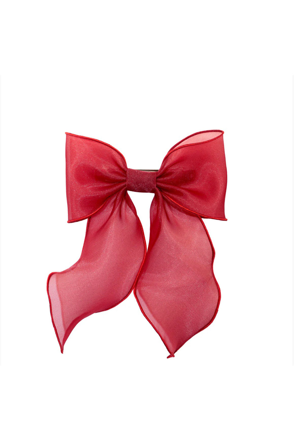 Bow Barrette in Cherry Kiss
