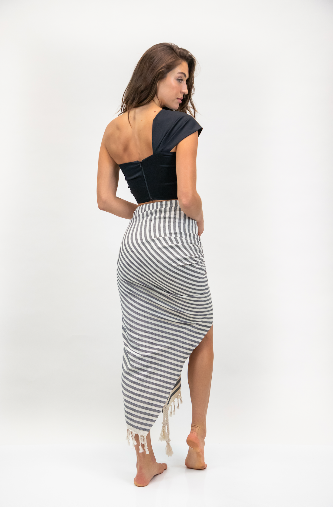 Tulum Skirt Black Stripe