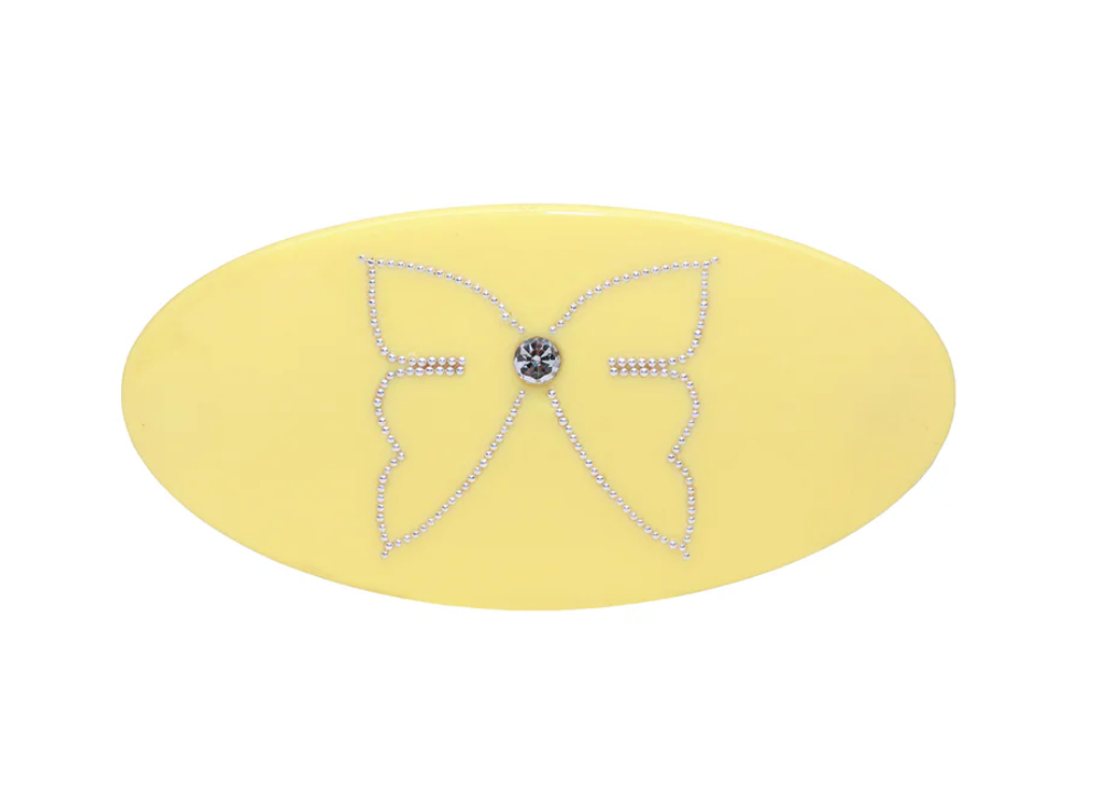 Ponytail Barrete in Lemon Drop