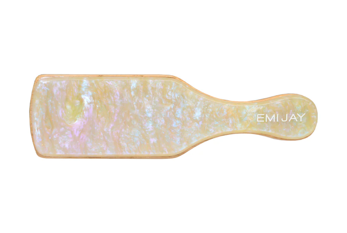Mini Boar Bristle Brush in Lemon Sugar