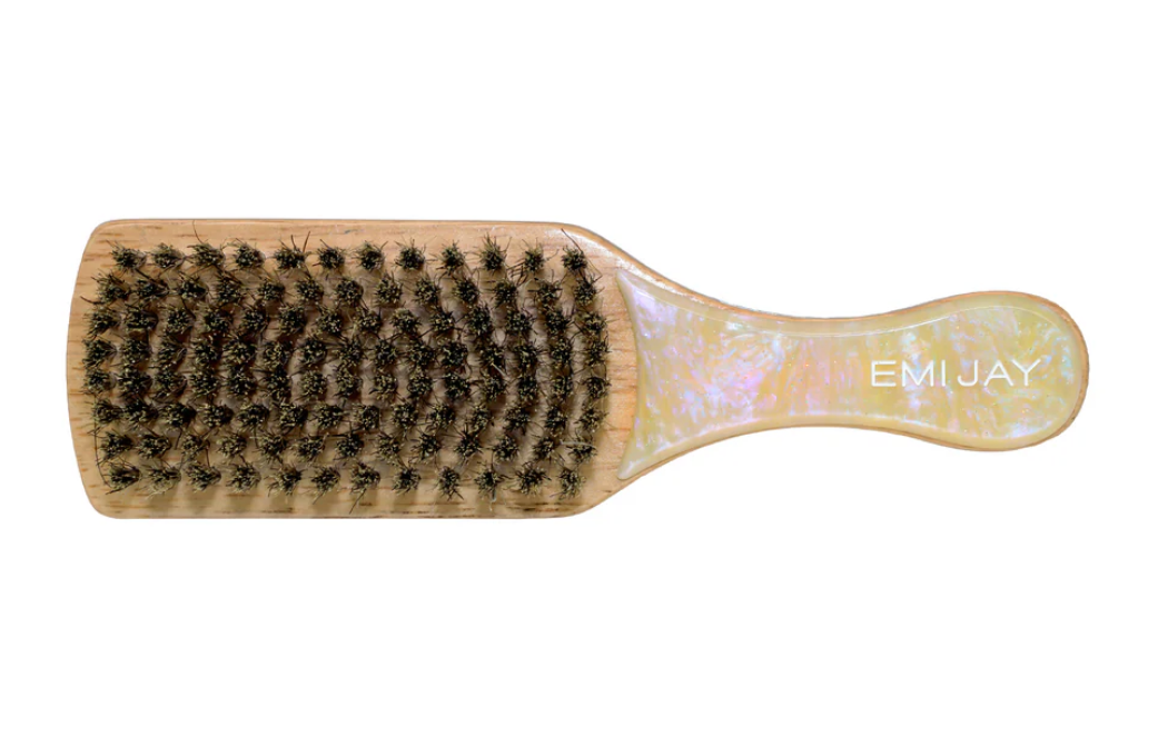 Mini Boar Bristle Brush in Lemon Sugar