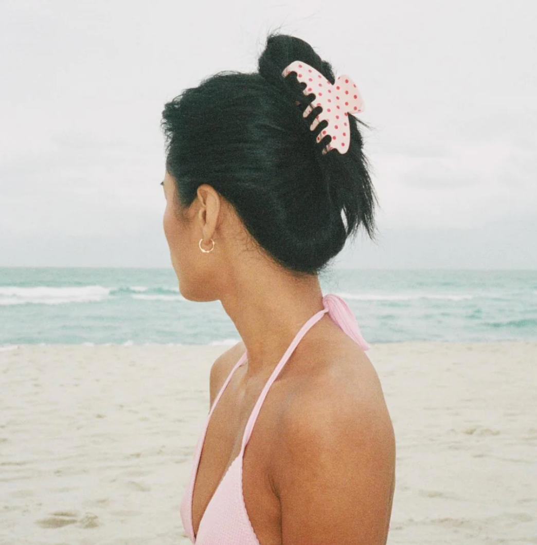 Big Effing Clip in Polka Dot Blush