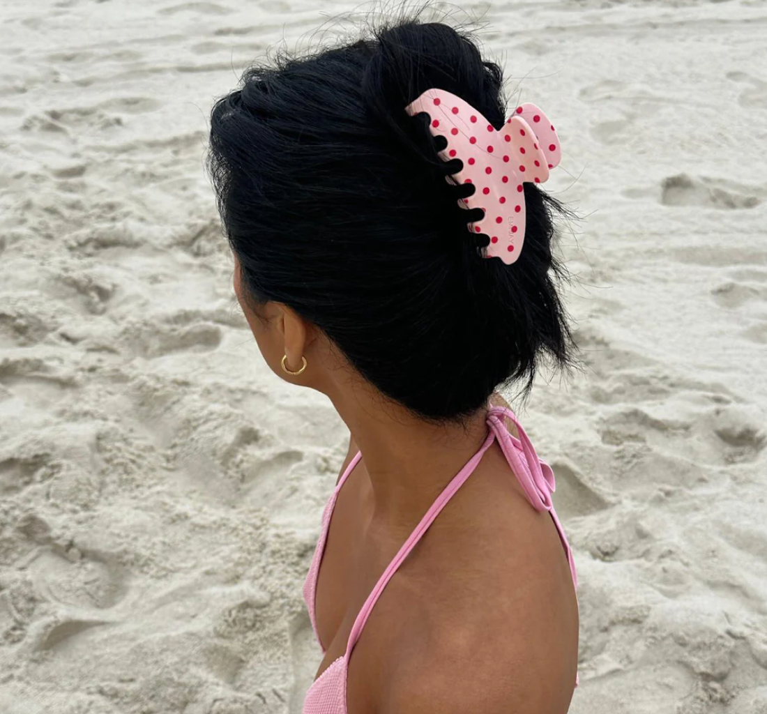 Big Effing Clip in Polka Dot Blush