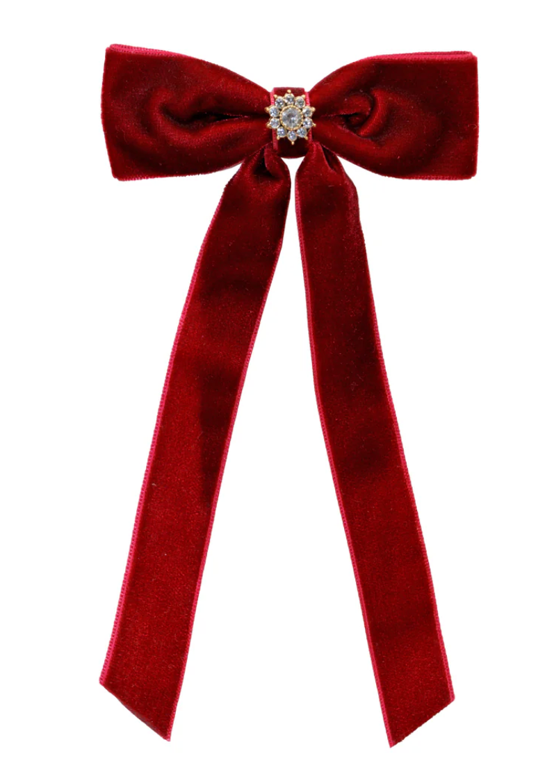 Iconic Velvet Bow in Cabernet