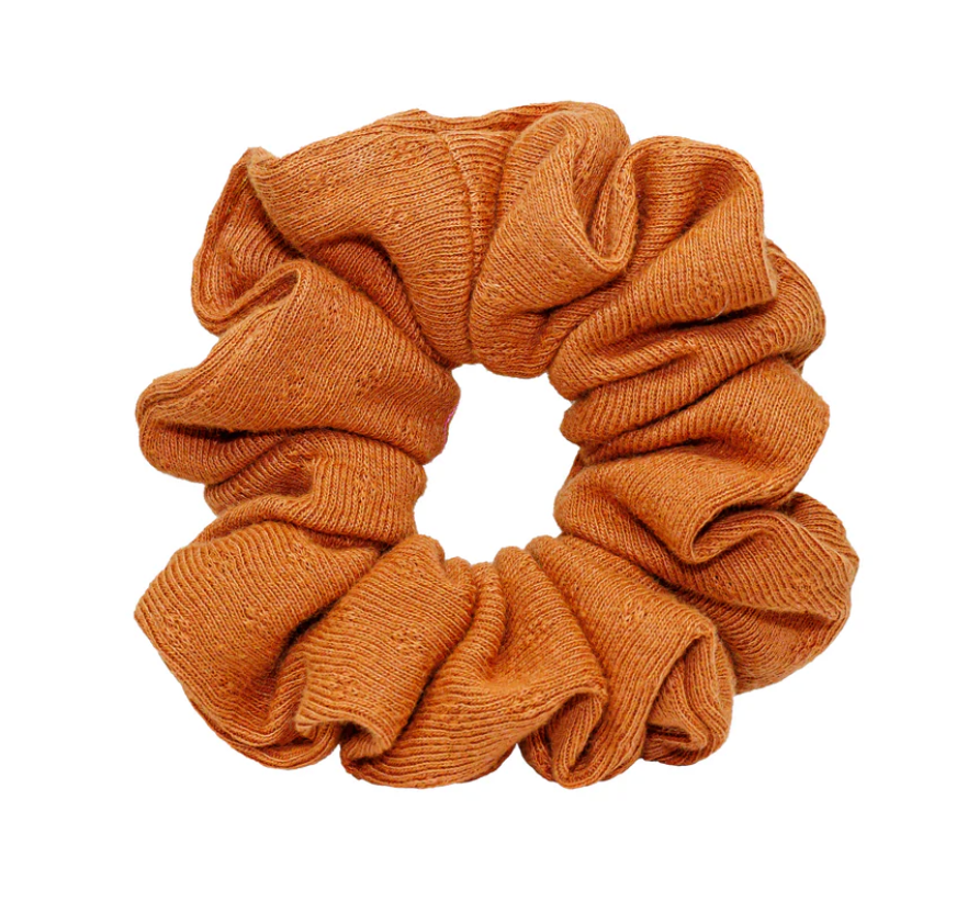 Pointelle Scrunchie in Spice