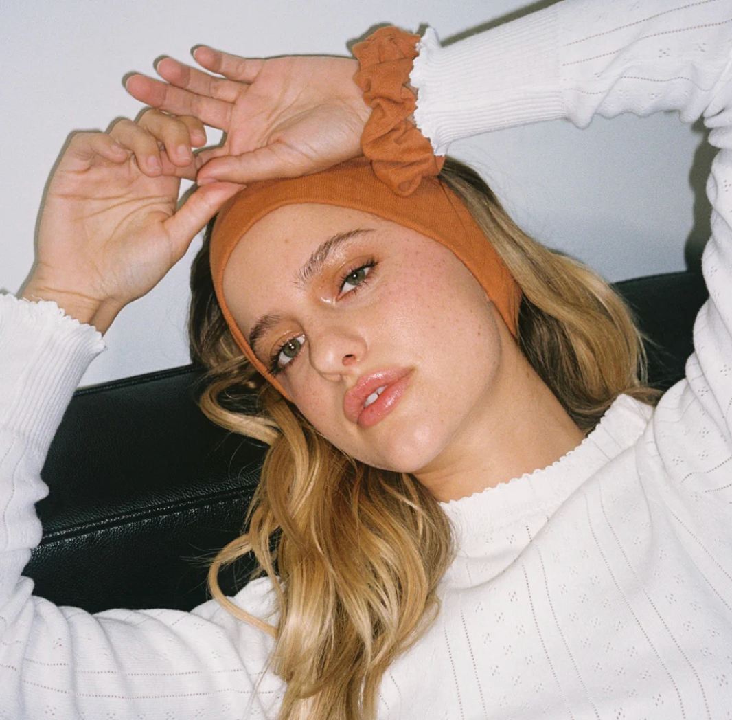 Pointelle Scrunchie in Spice