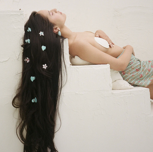 Baby Heart Clip Set in Aqua Love