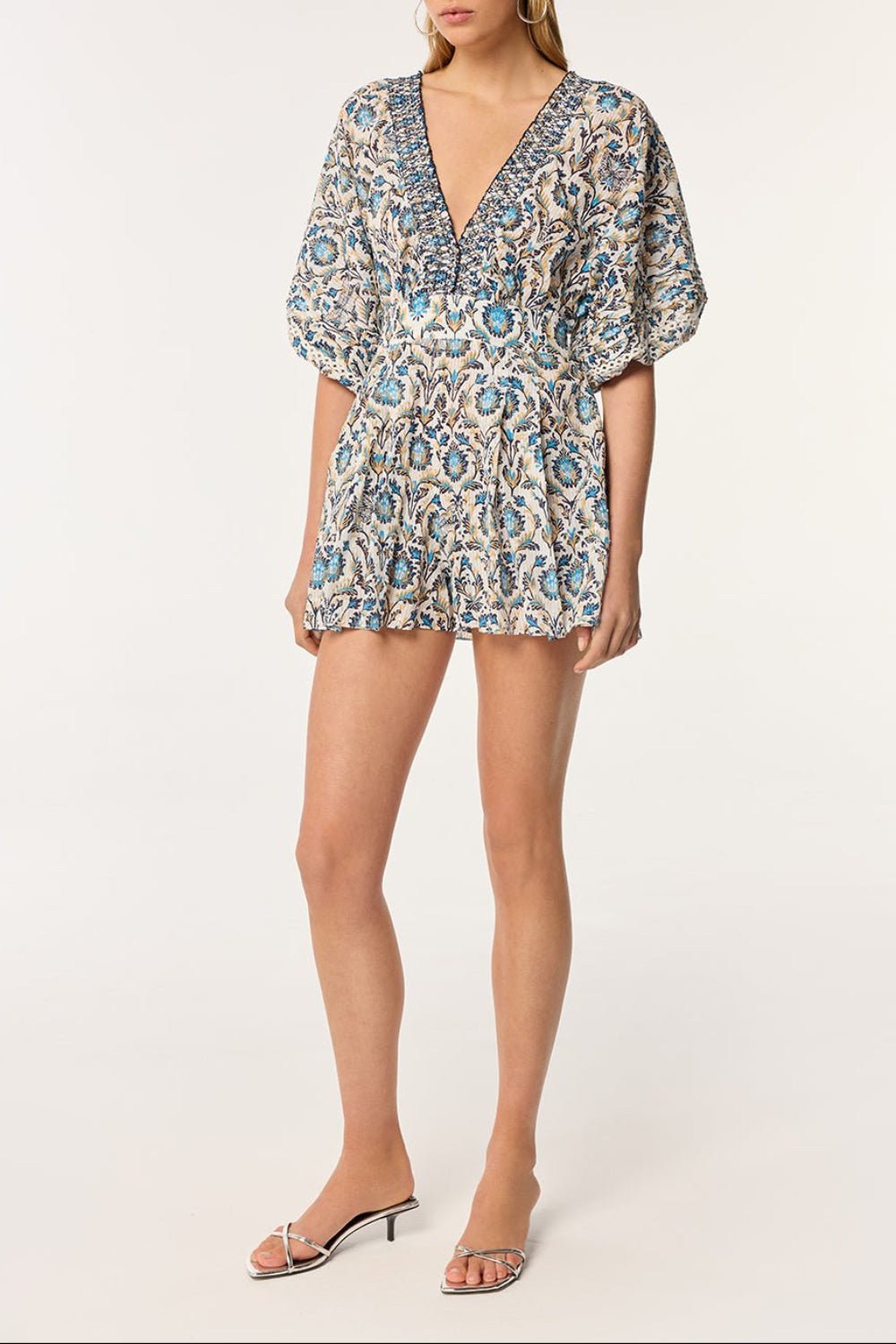 Short Jumpsuit Chantal - Black Victorian - Poupette St Barth