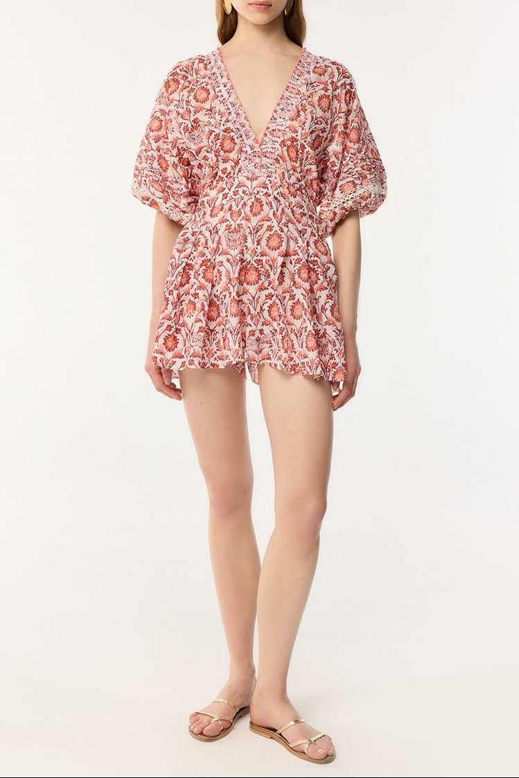 Short Jumpsuit Chantal - Pink Victorian - Poupette St Barth