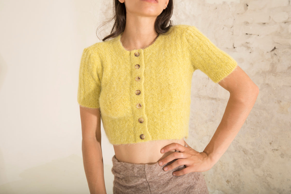 Dalia Knit Top | Pistachio
