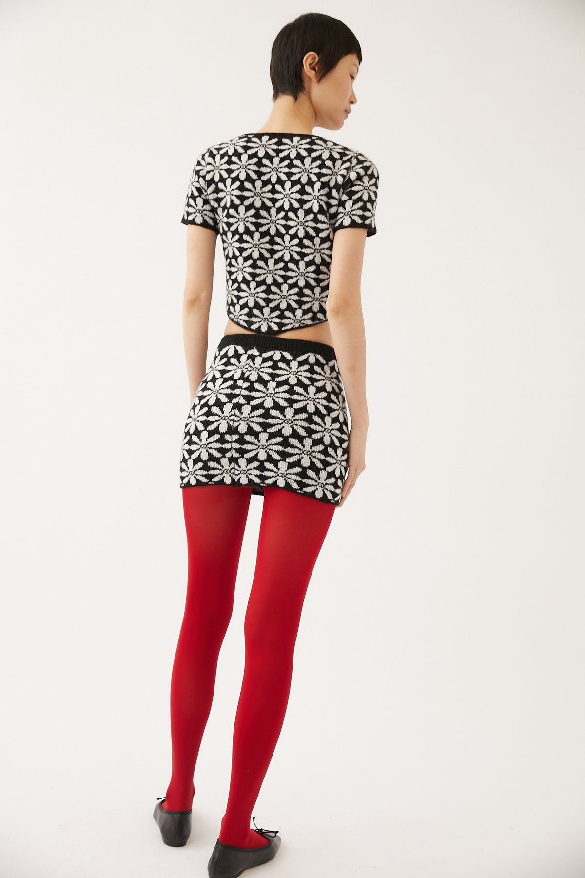 Hadar Knit Skirt | Black & White
