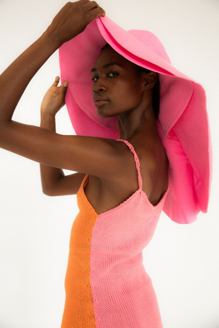 Maribel Knit Dress | Pink  &  Orange