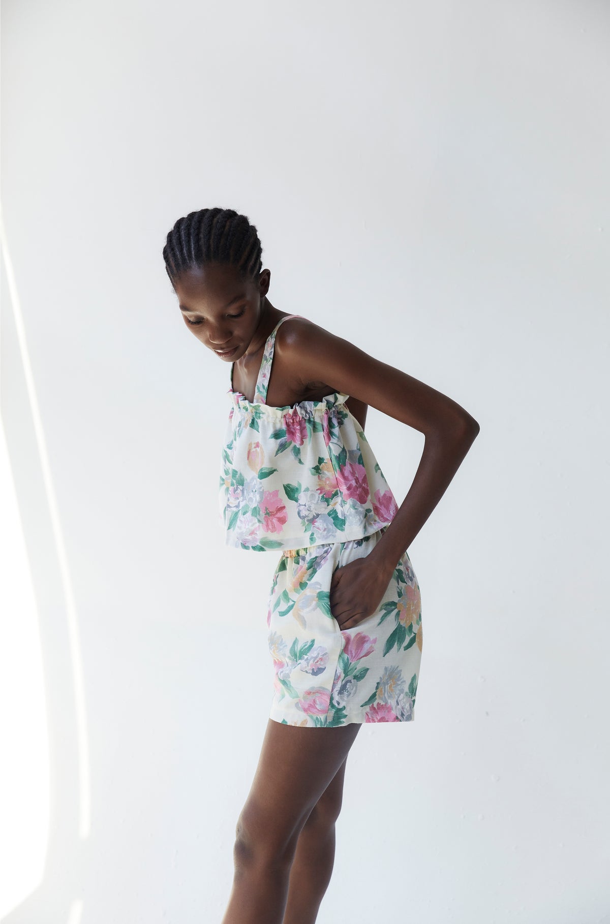 Nilda Linen Short | Floral