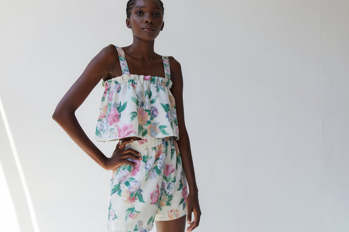Nilda Linen Short | Floral