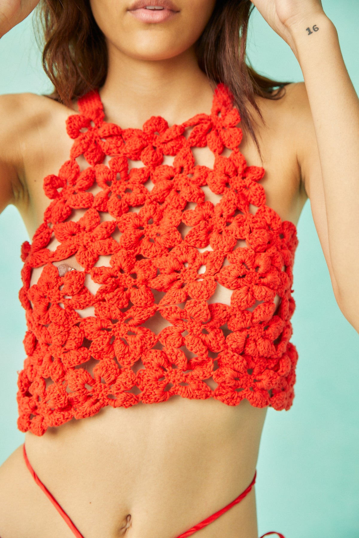 Manolita Crochet Top | Red