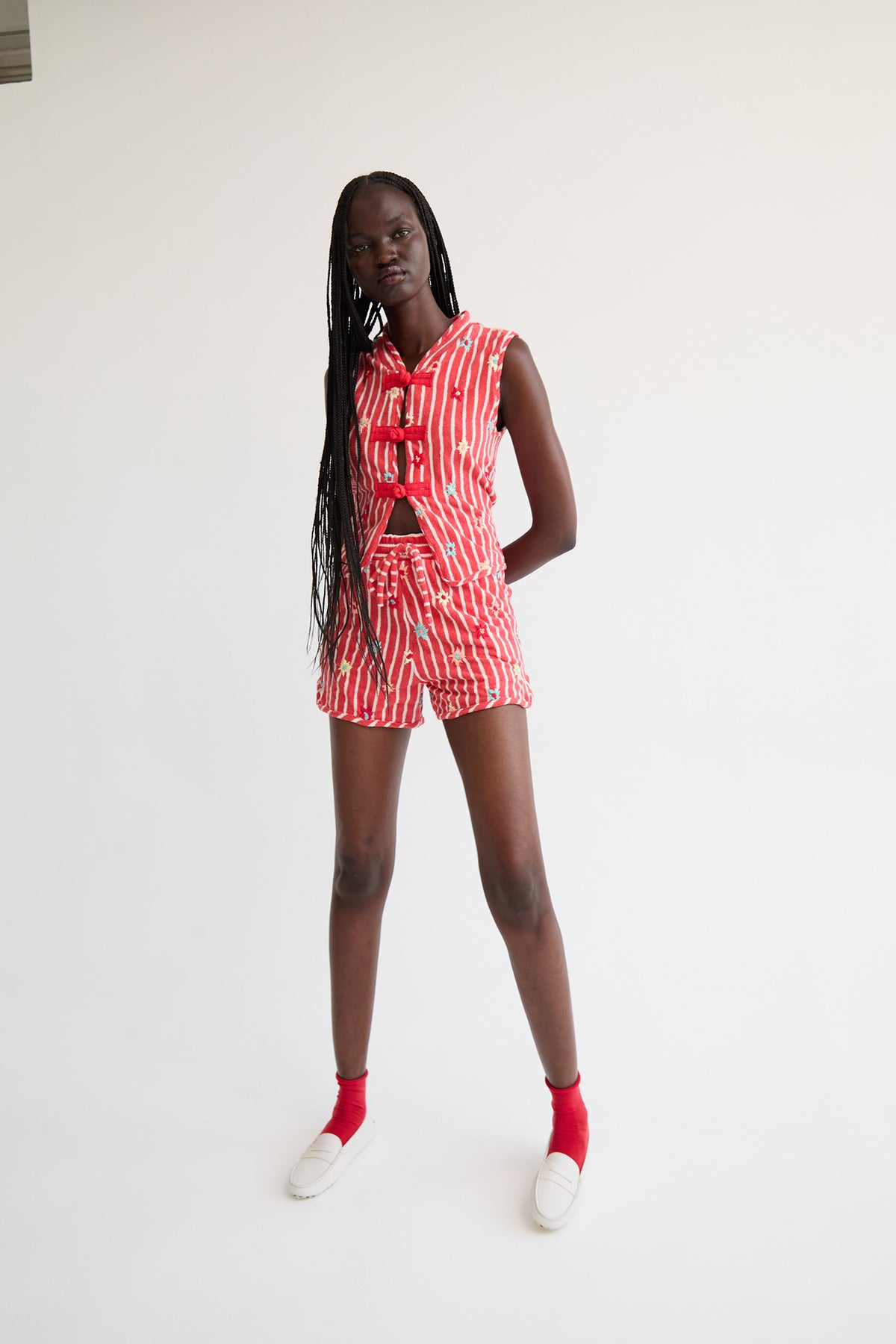 Bonnie Top | Red Striped
