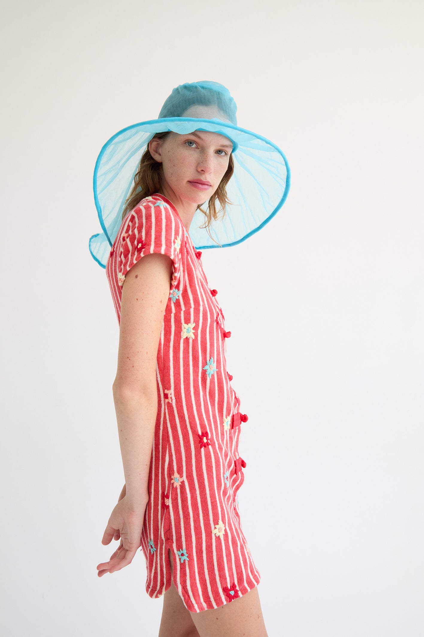 Almudena Dress | Red Striped