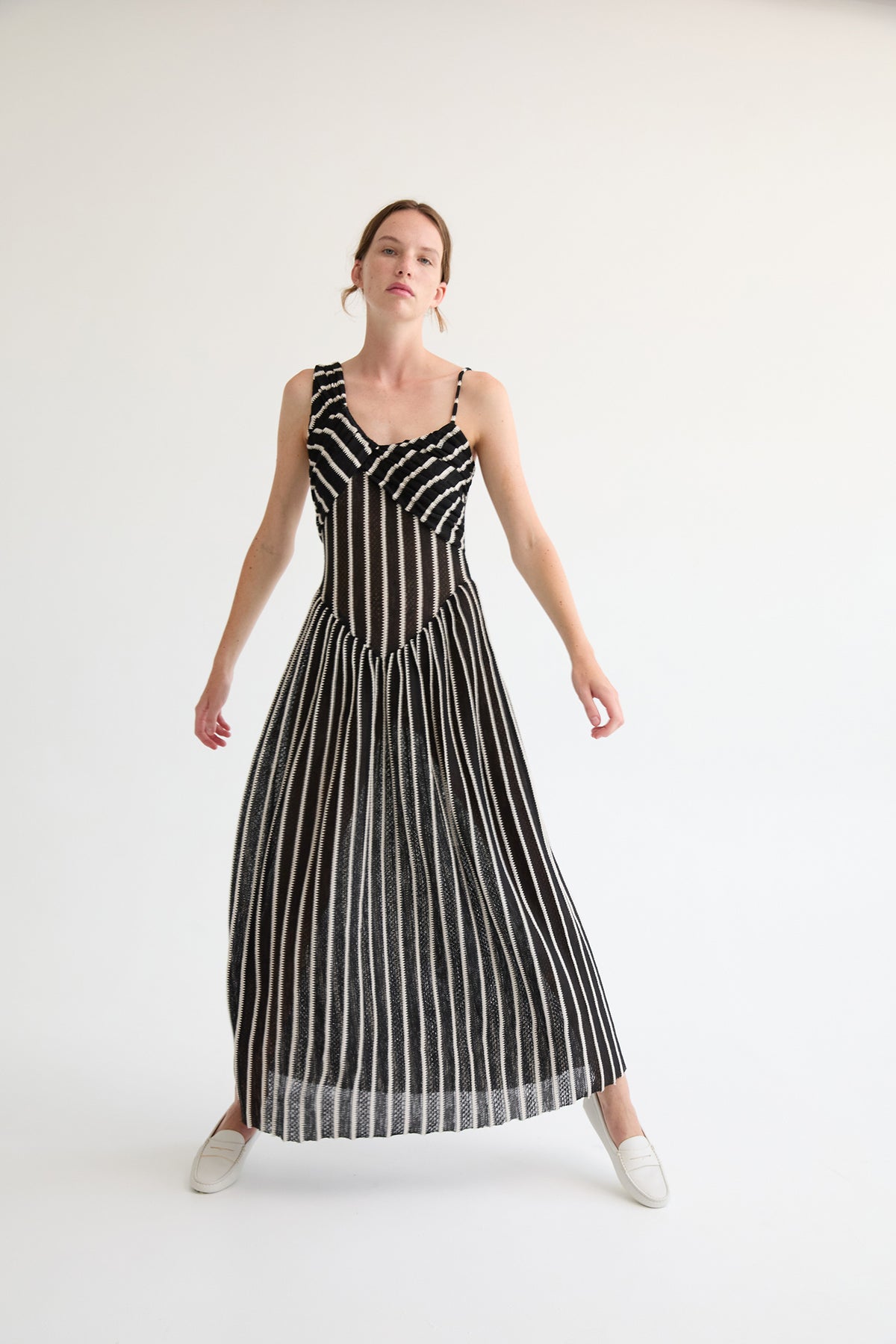Ikia Dress | Black Striped