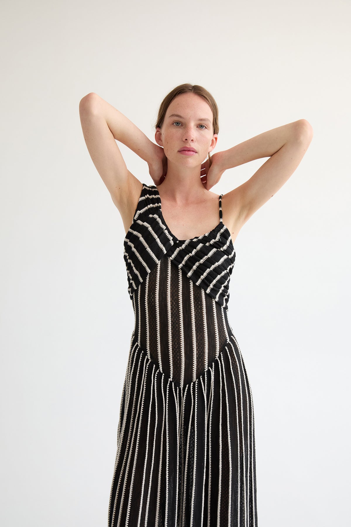 Ikia Dress | Black Striped