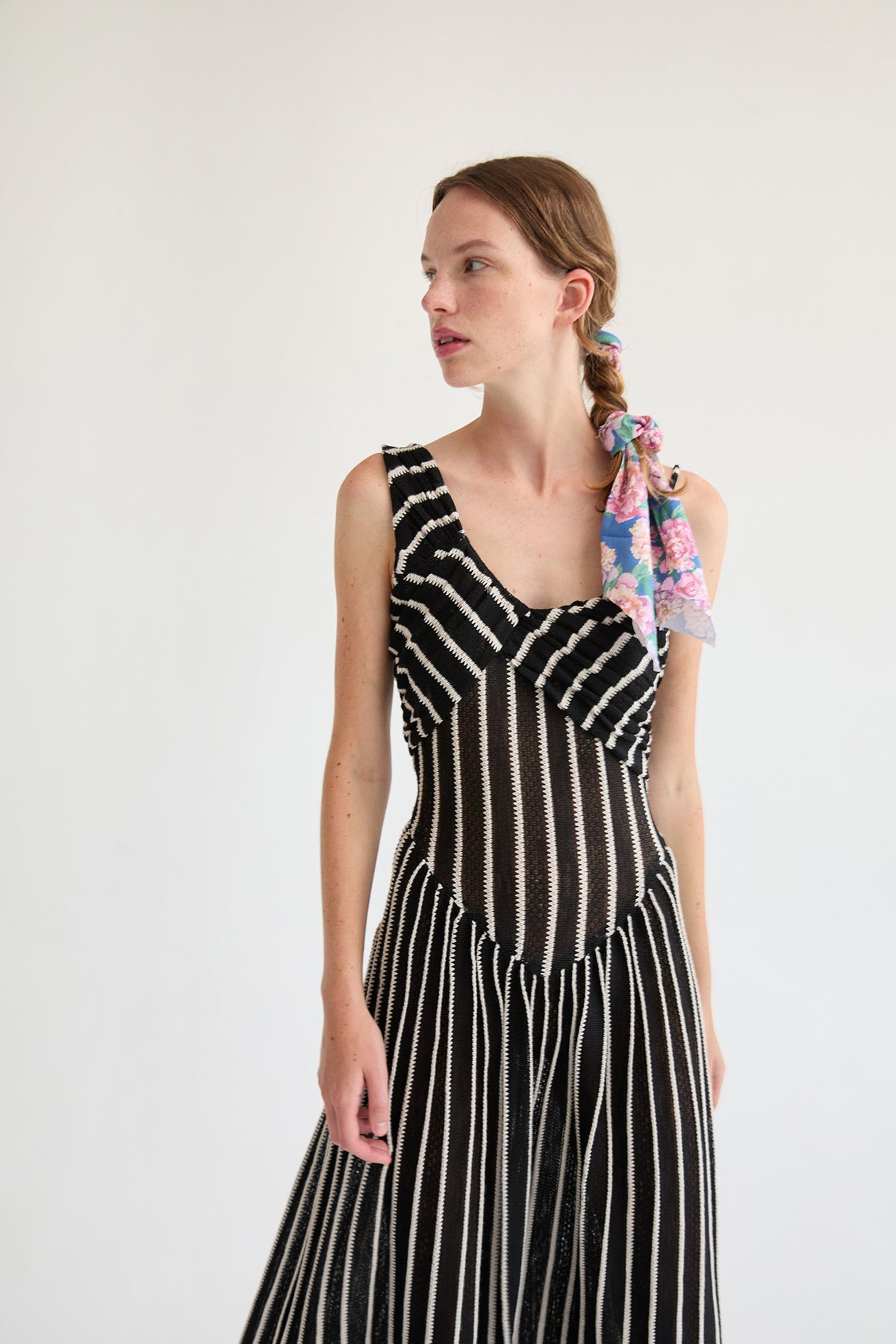 Ikia Dress | Black Striped