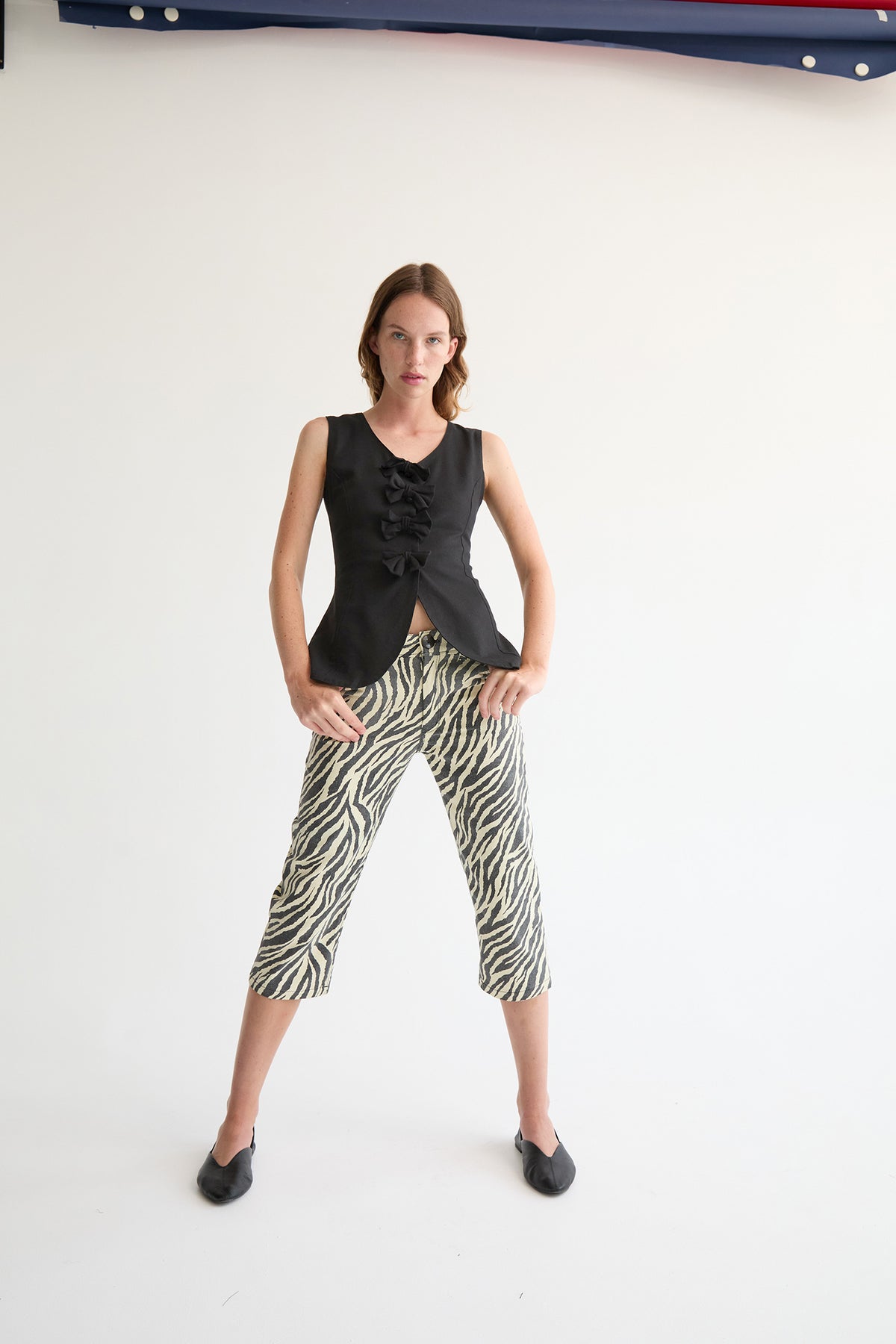 Devy Capri Pant | Zebra Print